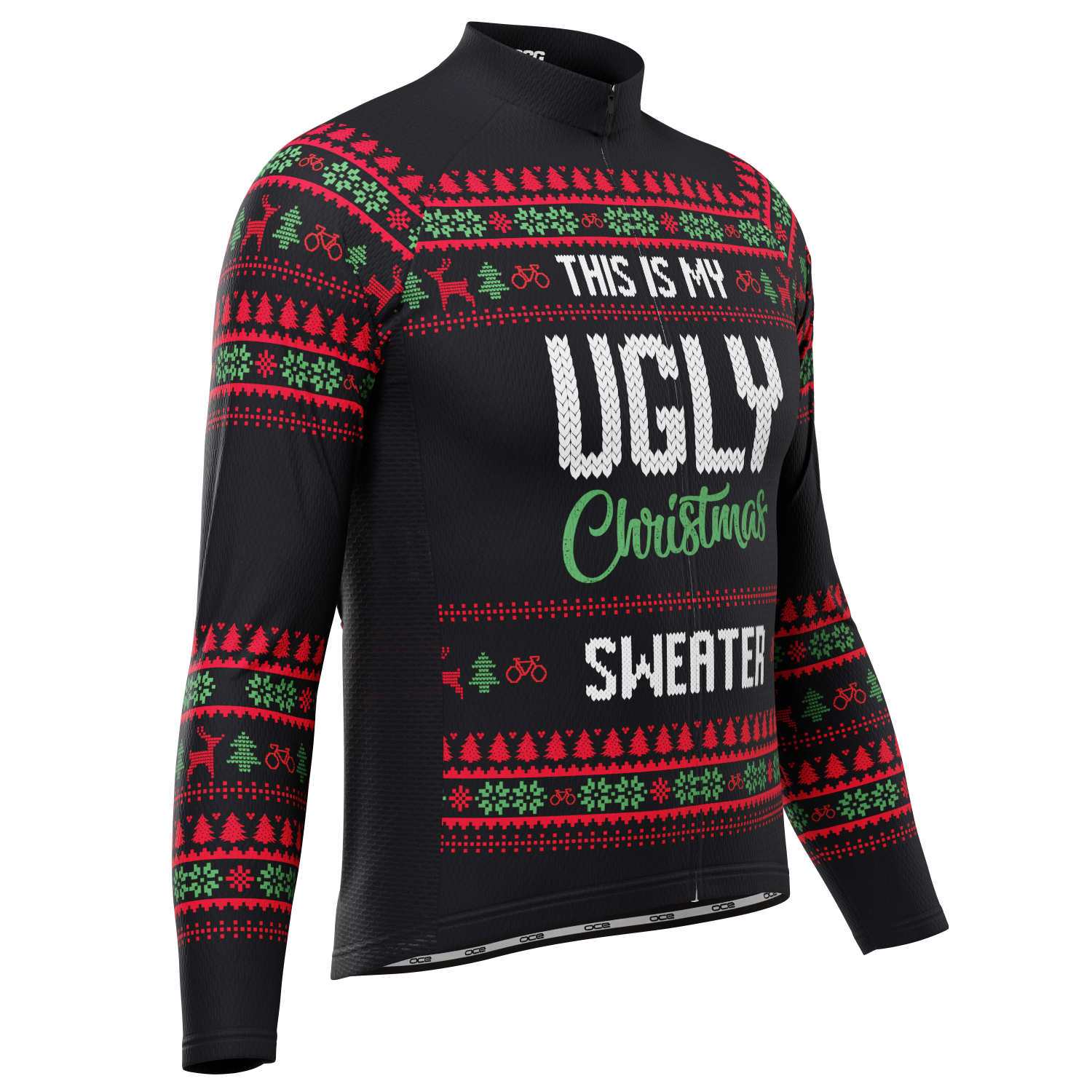 Men's This is my Ugly Christmas Sweater Long Sleeve Cycling Jersey