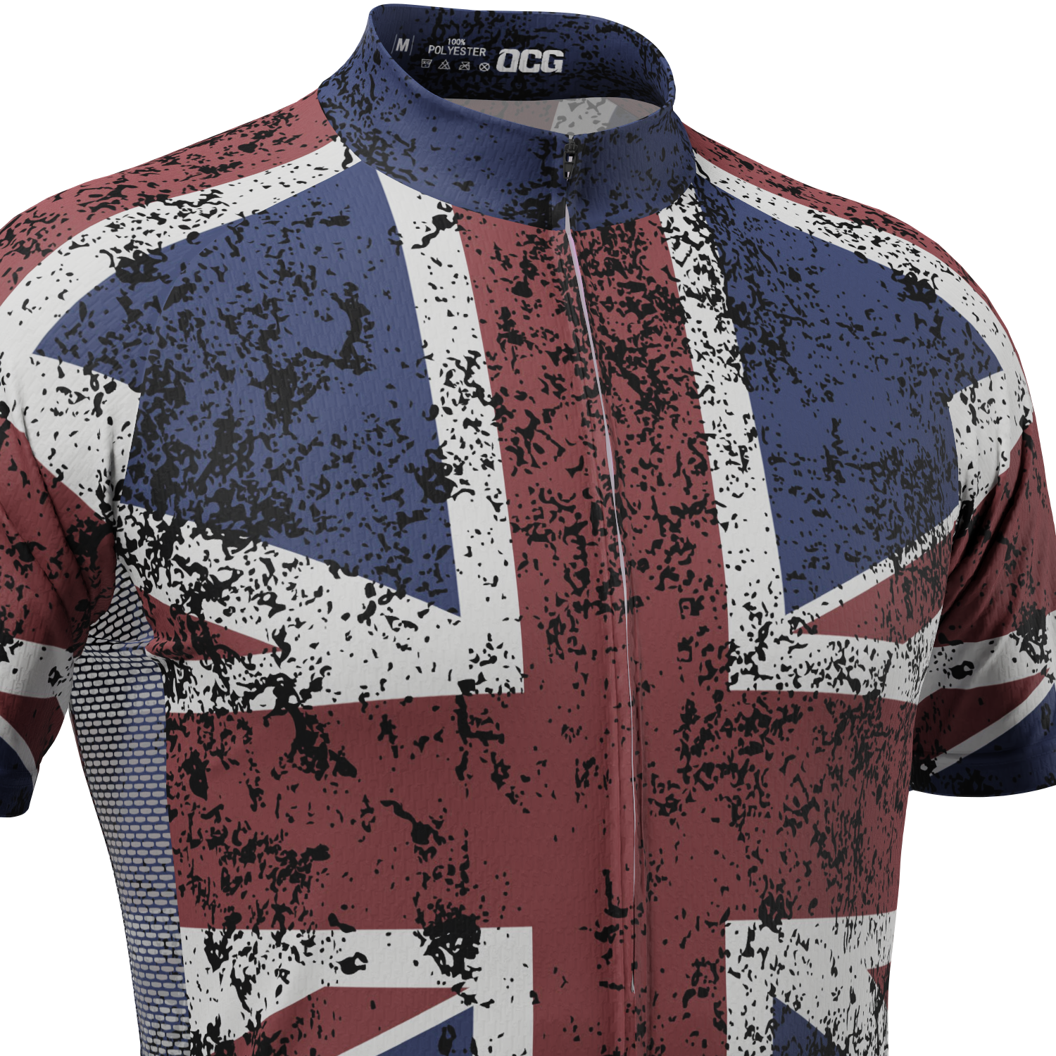 Men's UK Distressed Union Jack Short Sleeve Cycling Jersey