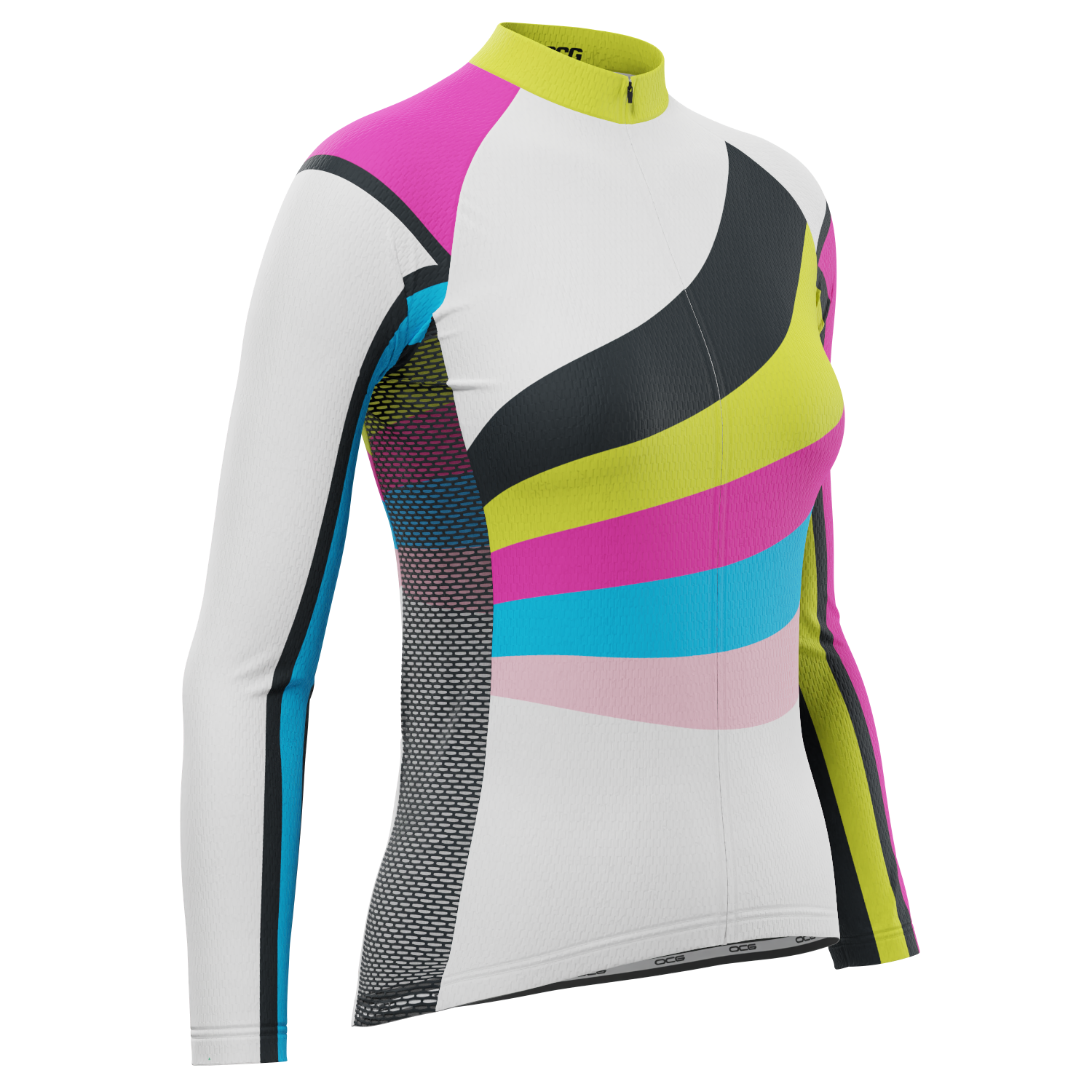 Women's Rainbow Swirl Long Sleeve Cycling Jersey Long Sleeve Cycling Jersey