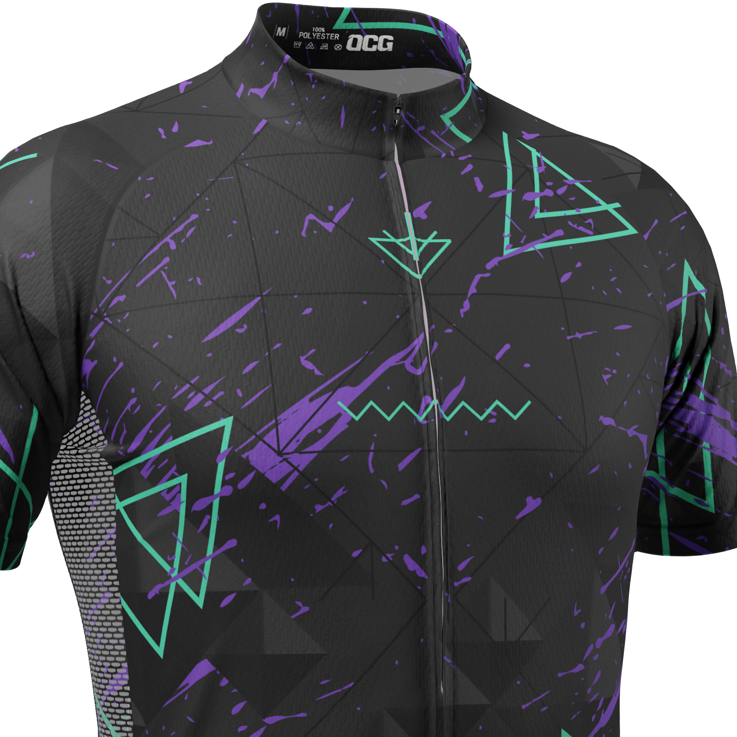 Men's Dark Geometry Short Sleeve Cycling Jersey