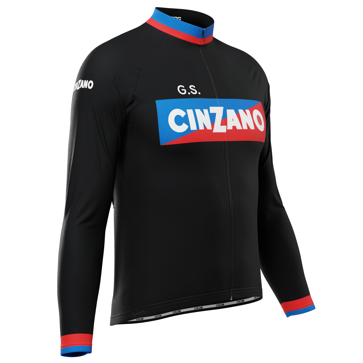 Men's Cinzano 70s and early 80s Vintage Long Sleeve Cycling Jersey