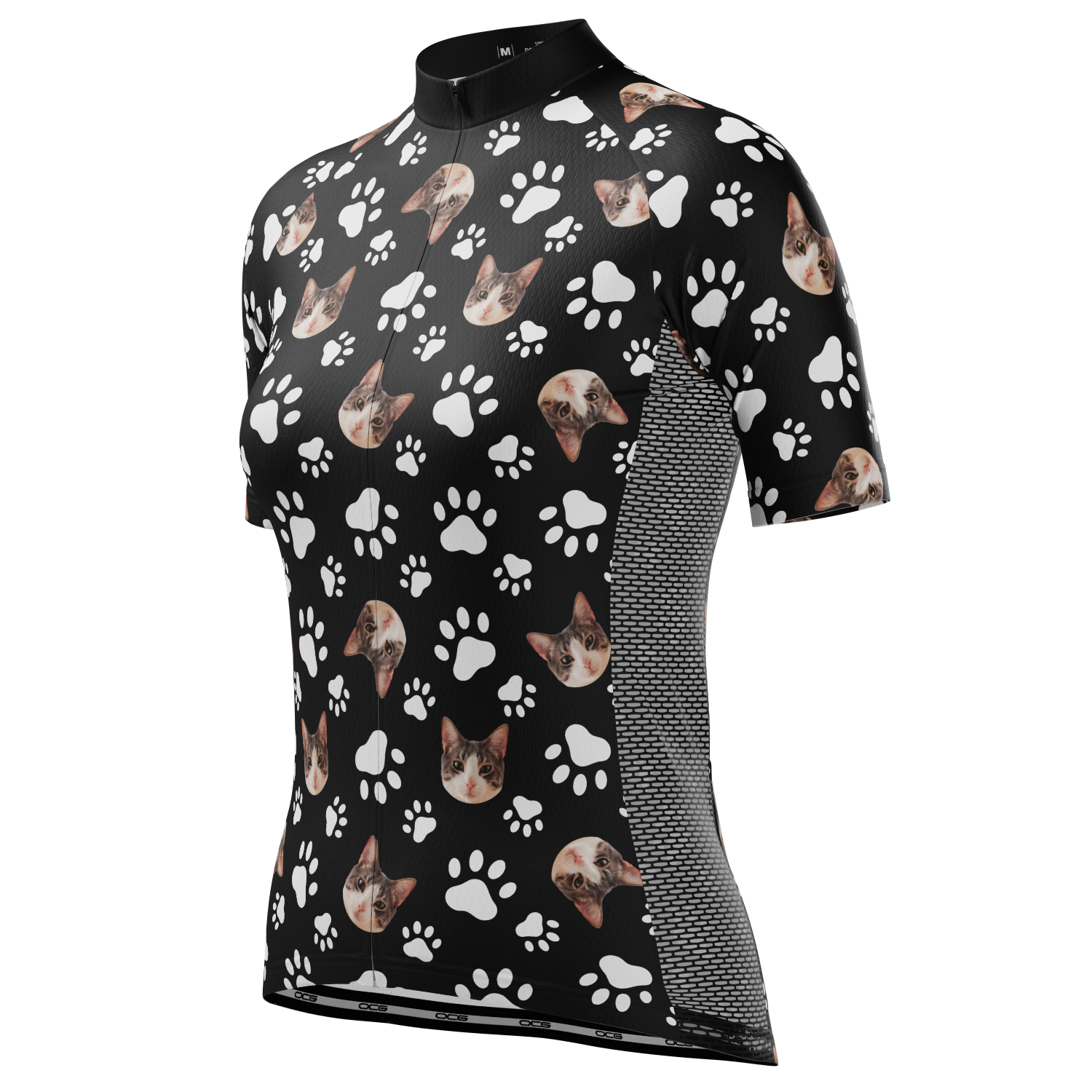Women's Custom Pet Paws Design Personalized Short Sleeve Cycling Jersey