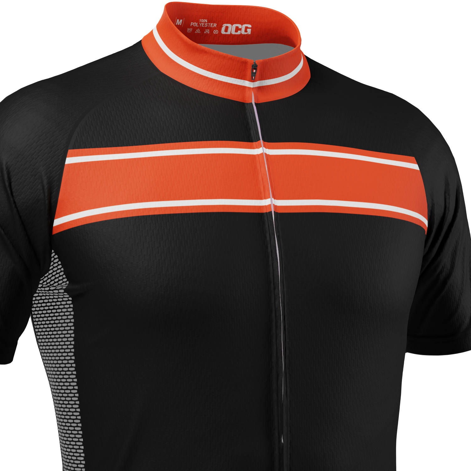 Red Stripe Black Cycling Jersey