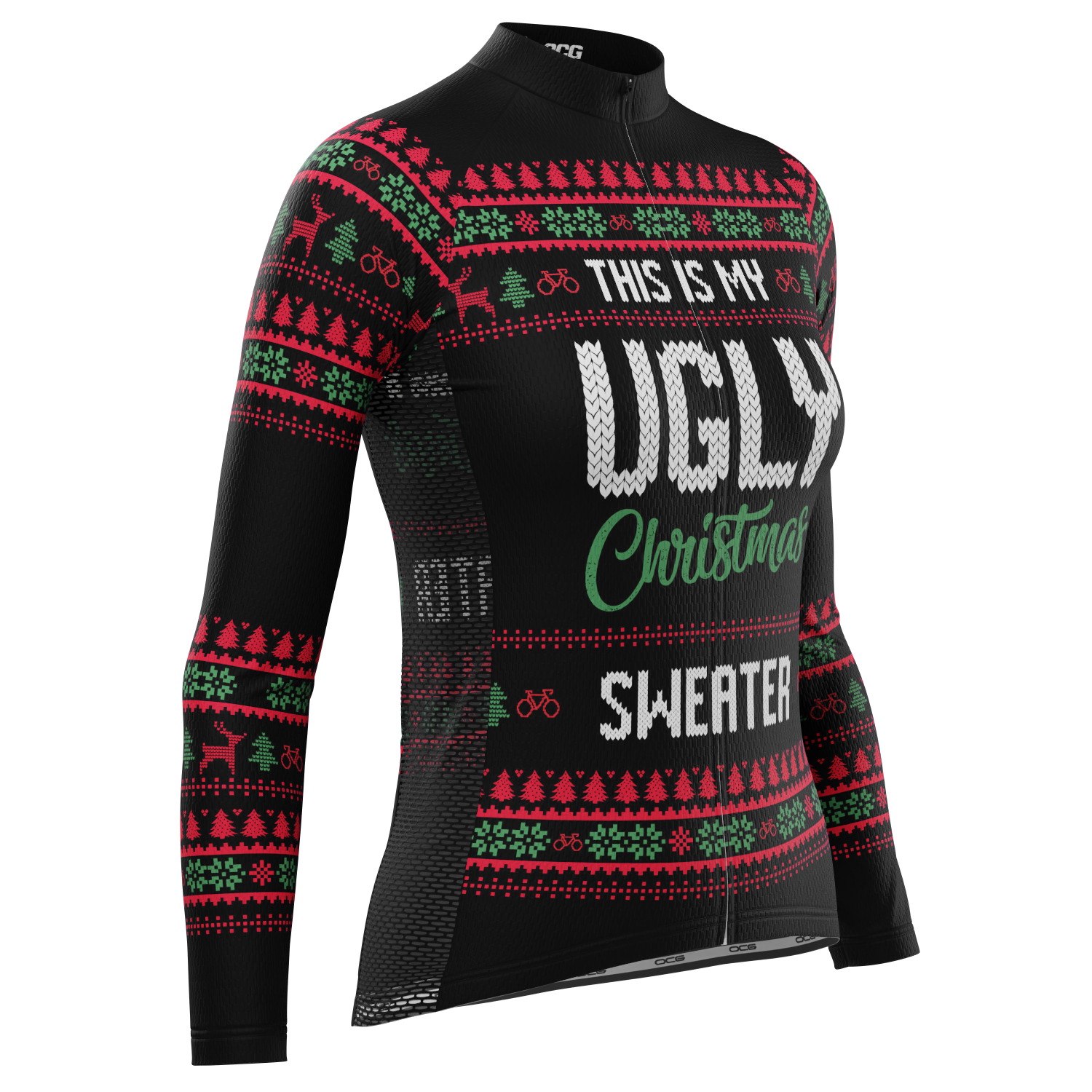 Women's This is my Ugly Christmas Sweater Long Sleeve Cycling Jersey