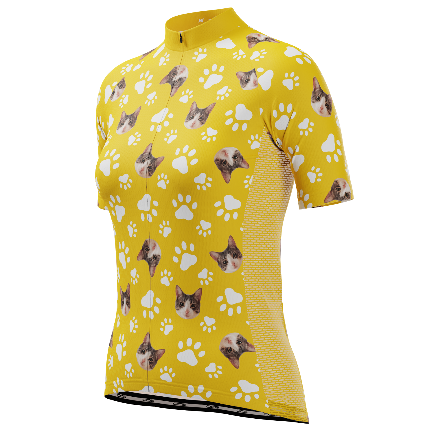 Women's Custom Pet Paws Design Personalized Short Sleeve Cycling Jersey