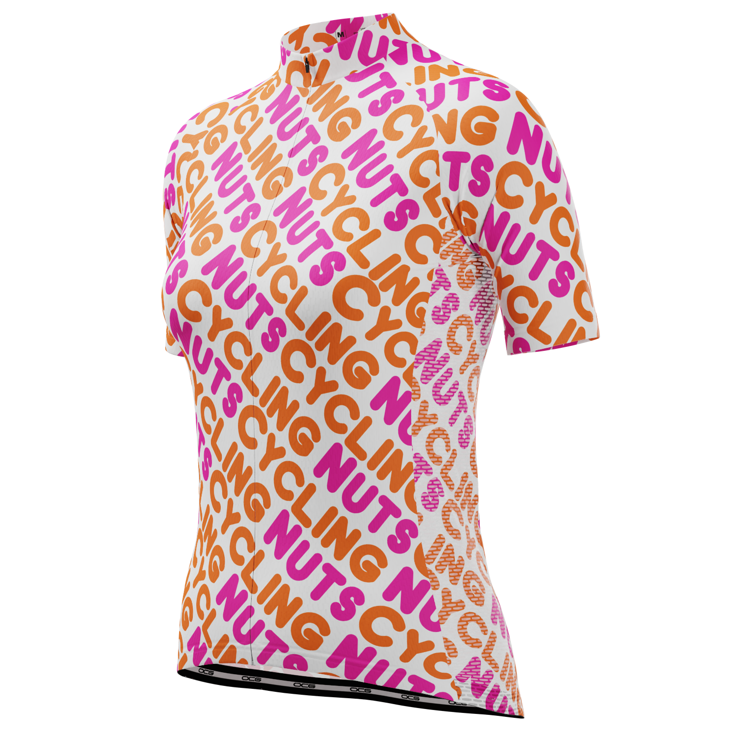 Women's Cycling Nuts Lettering Short Sleeve Cycling Jersey