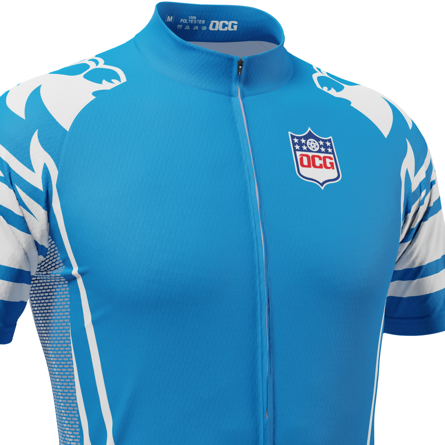 Men's Detroit Football Short Sleeve Cycling Jersey