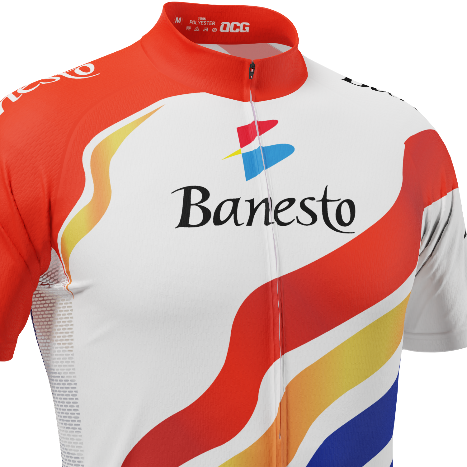 Men's Banesto Retro 1990 Short Sleeve Cycling Jersey
