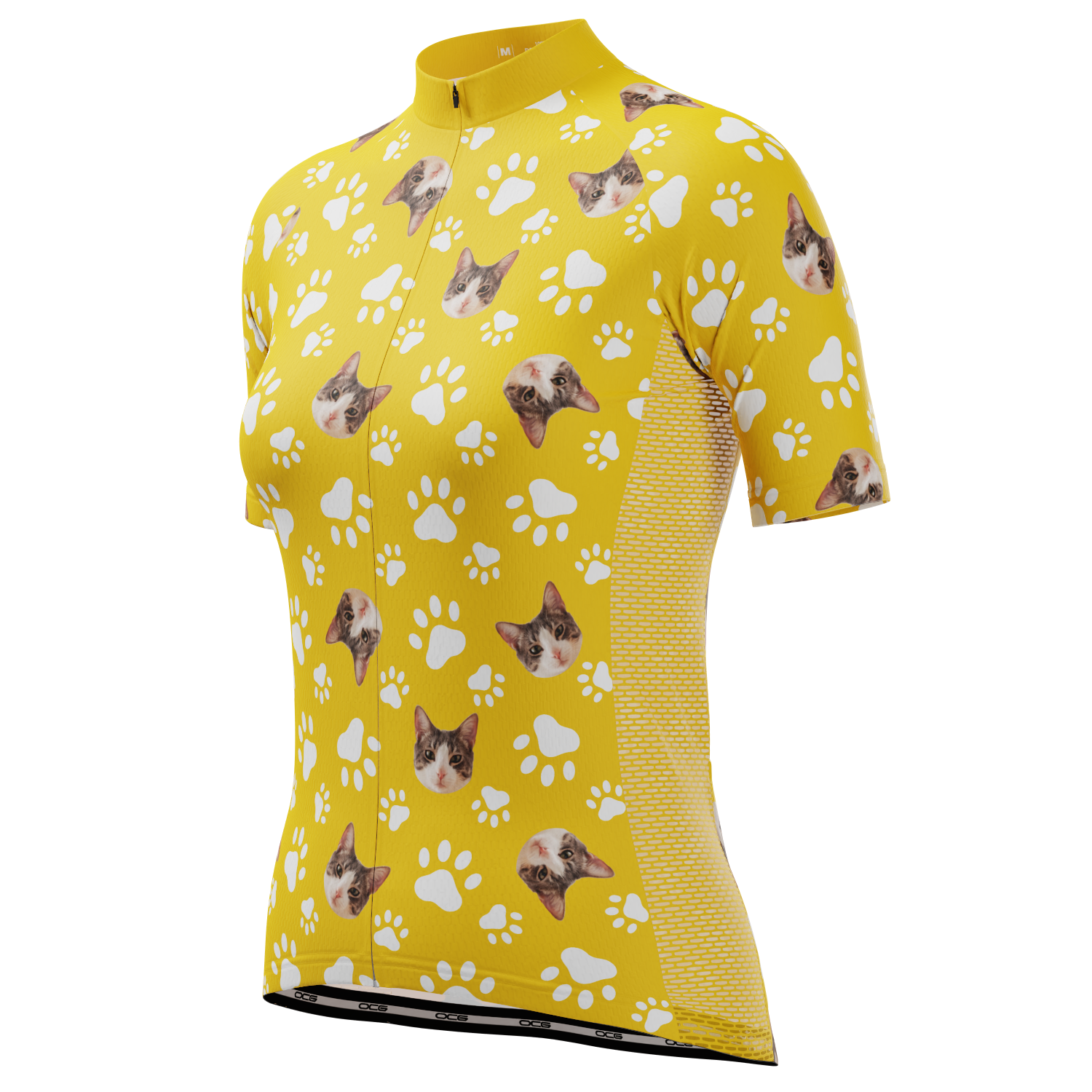 Women's Custom Pet Paws Design Personalized Short Sleeve Cycling Jersey