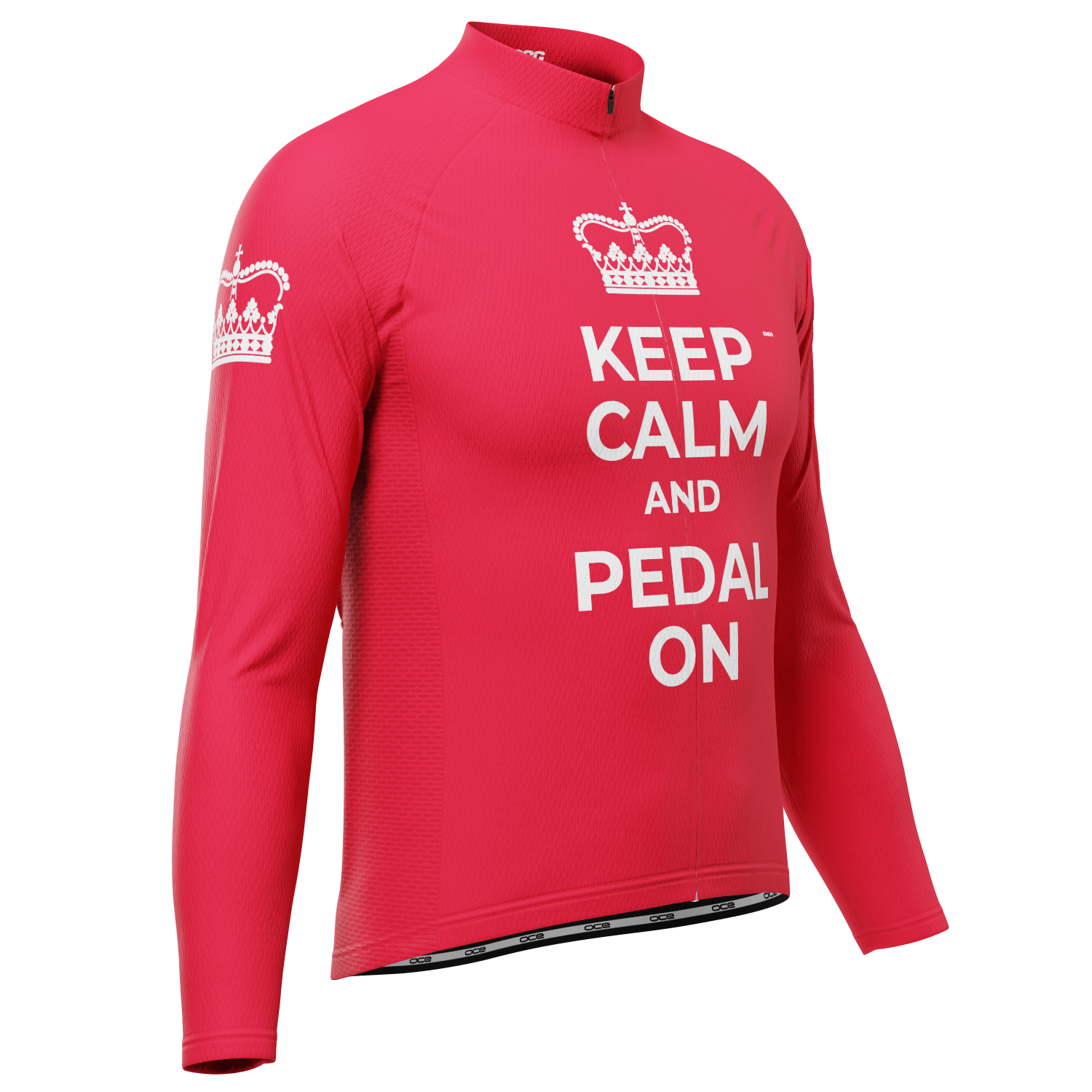 Men's Keep Calm & Pedal On Long Sleeve Cycling Jersey