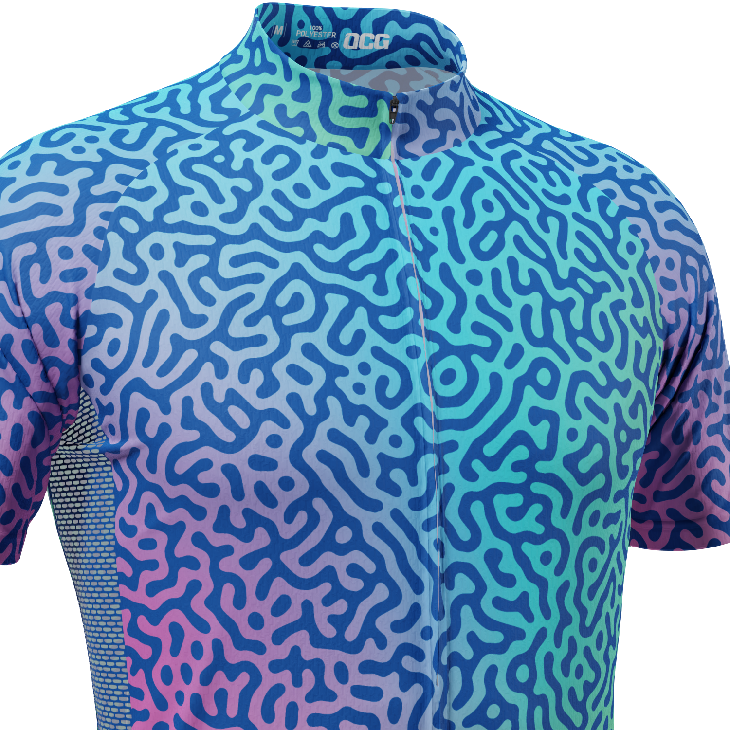 Men's Holographic Organic Lines Short Sleeve Cycling Jersey