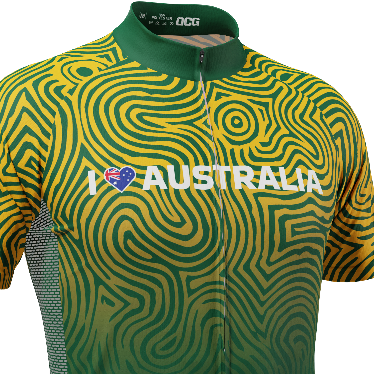 Men's I Love Australia Short Sleeve Cycling Jersey