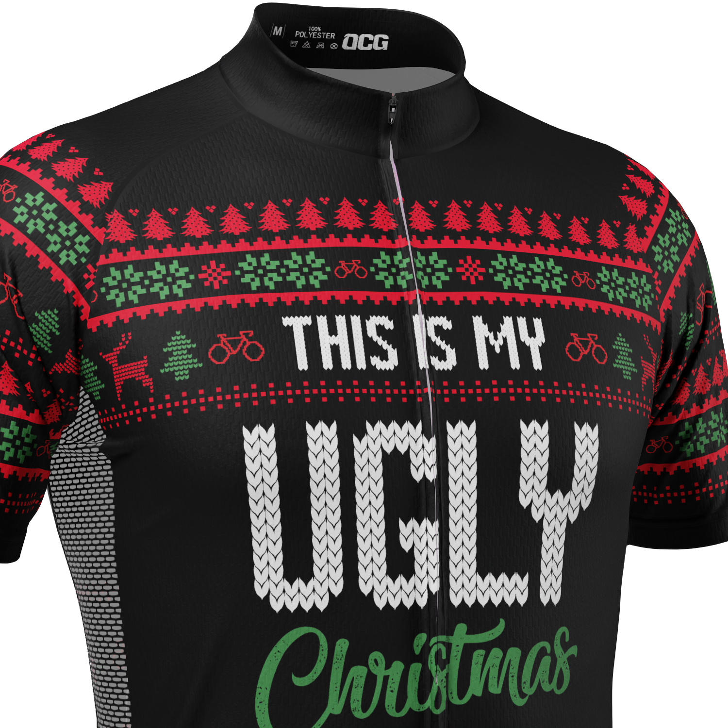 Men's This is my Ugly Christmas Sweater Short Sleeve Cycling Jersey