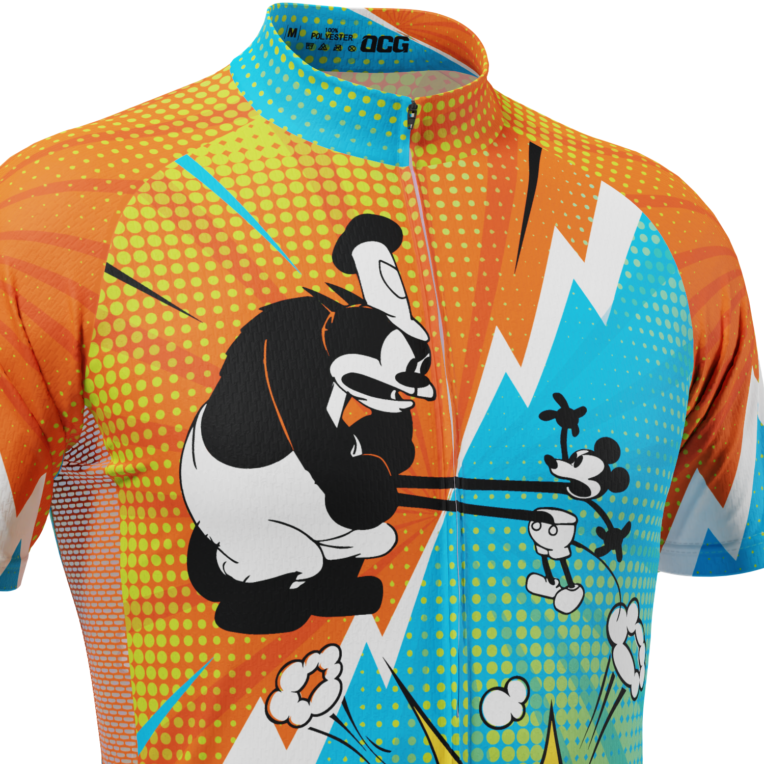 Men's Steamboat Willie Comics Short Sleeve Cycling Jersey