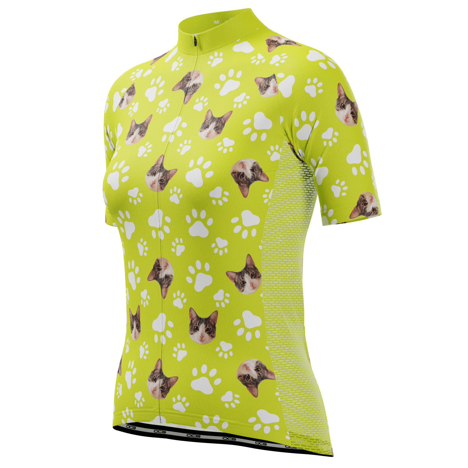 Women's Custom Pet Paws Design Personalized Short Sleeve Cycling Jersey