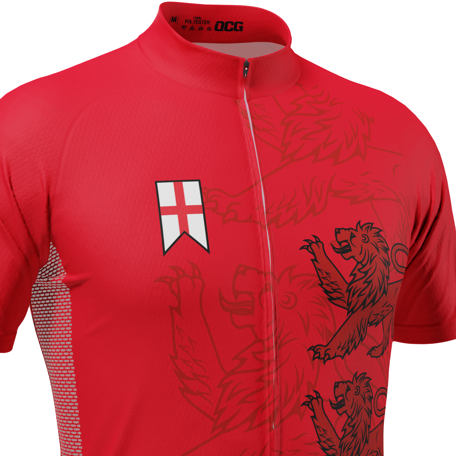 Men's England Three Lions Short Sleeve Cycling Jersey