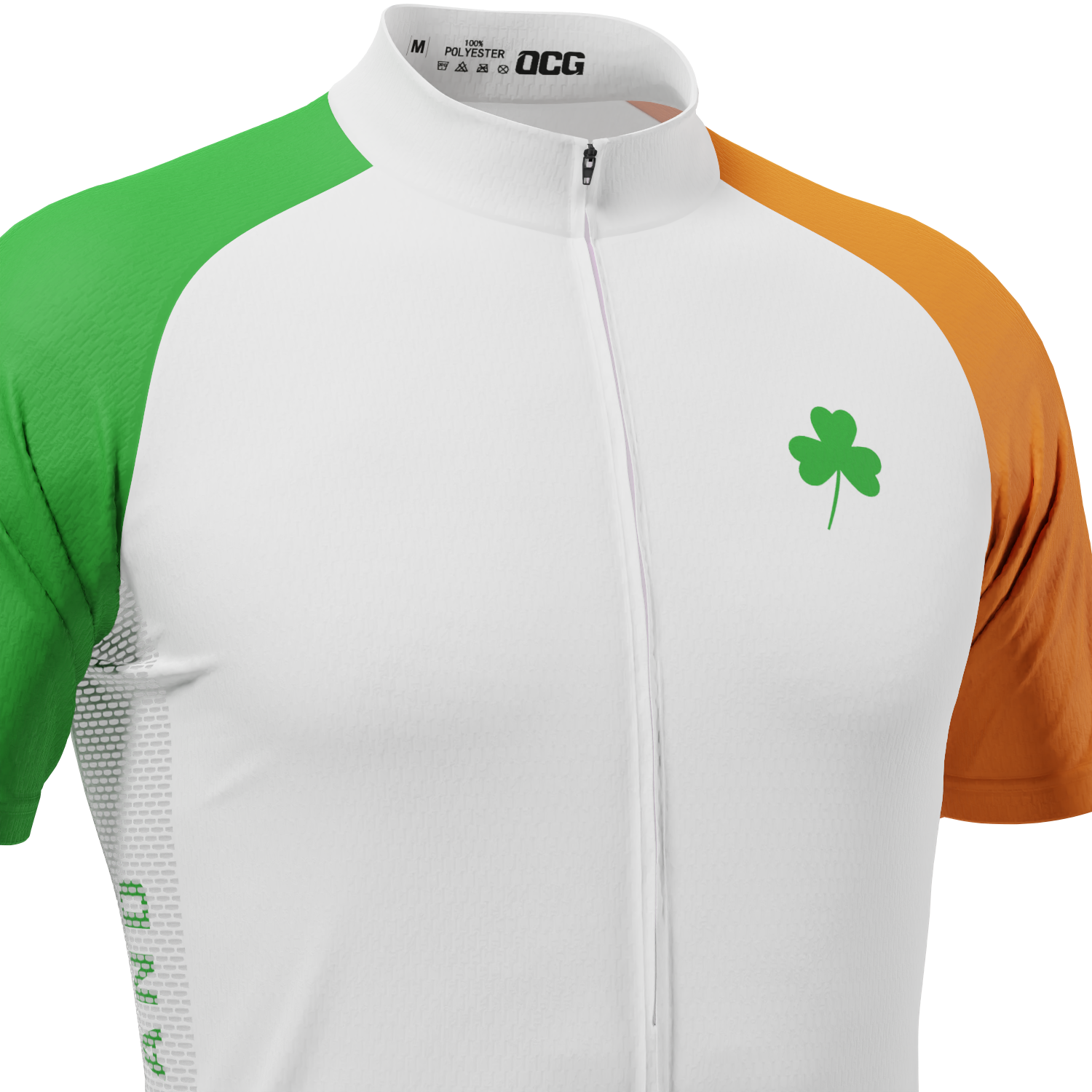Men's Lucky To Be Irish Shamrock Short Sleeve Cycling Jersey
