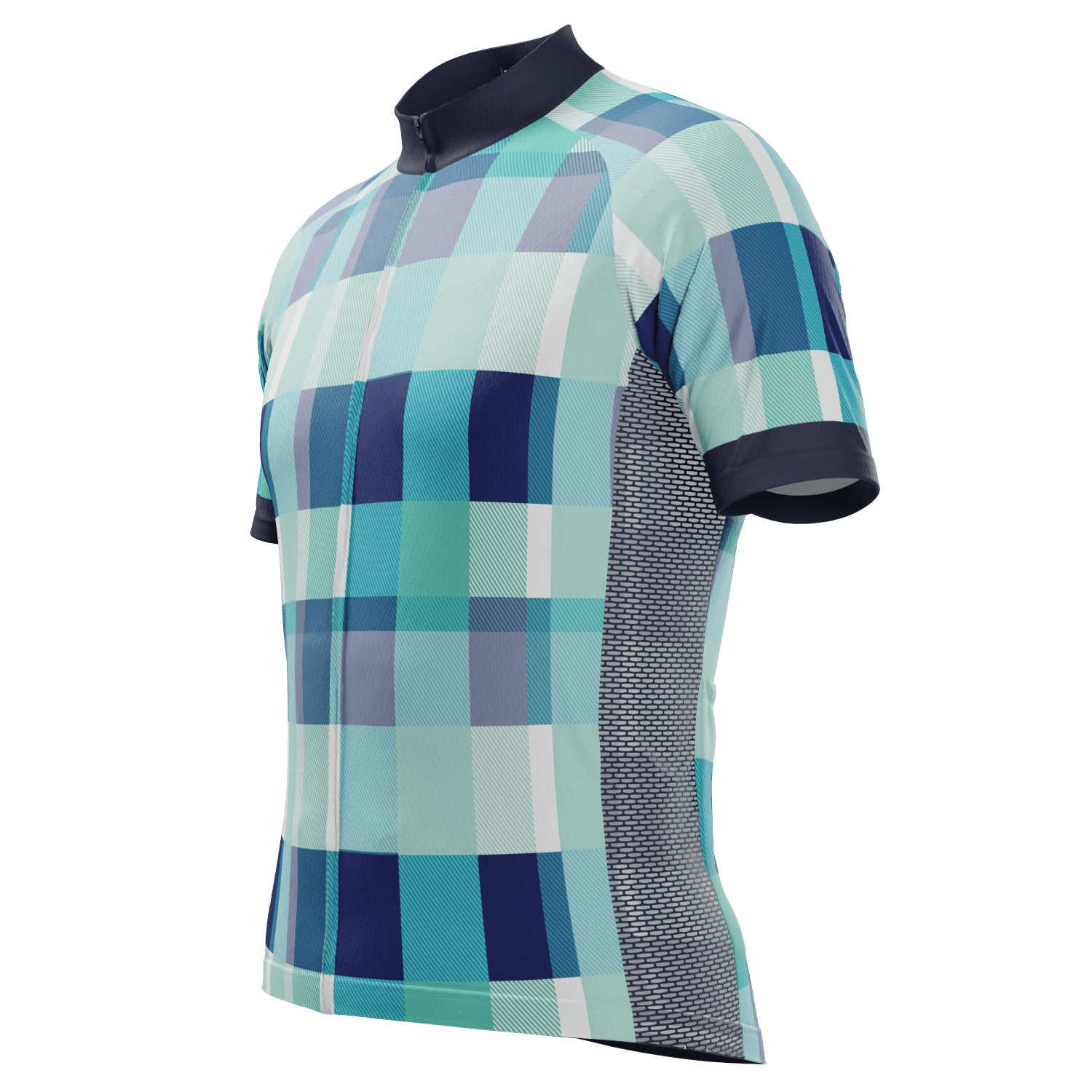 Men's Classic Tartan Short Sleeve Cycling Jersey