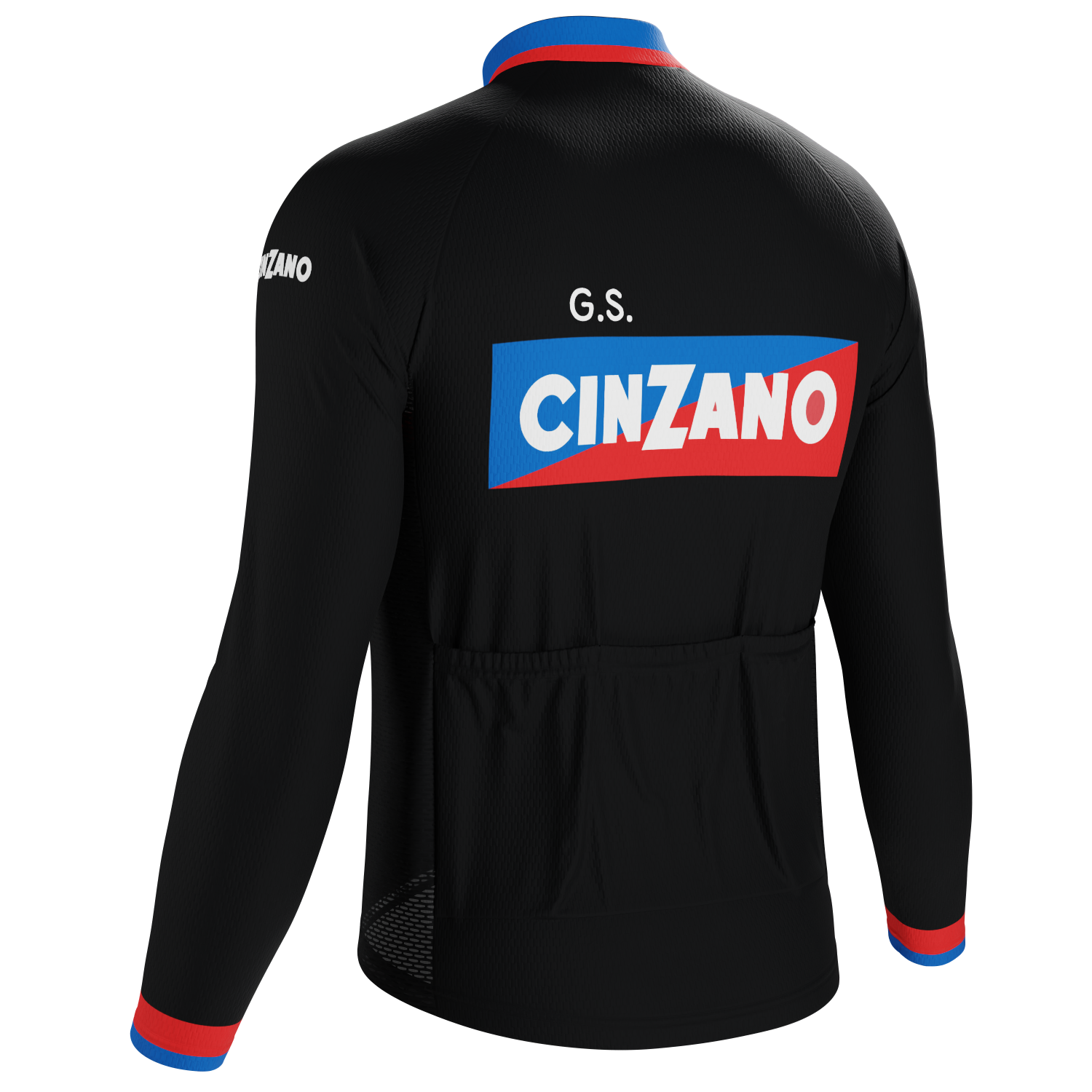 Men's Cinzano 70s and early 80s Vintage Long Sleeve Cycling Jersey