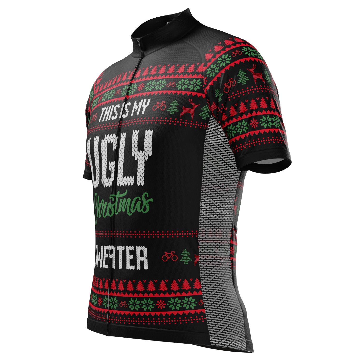 Men's This is my Ugly Christmas Sweater Short Sleeve Cycling Jersey