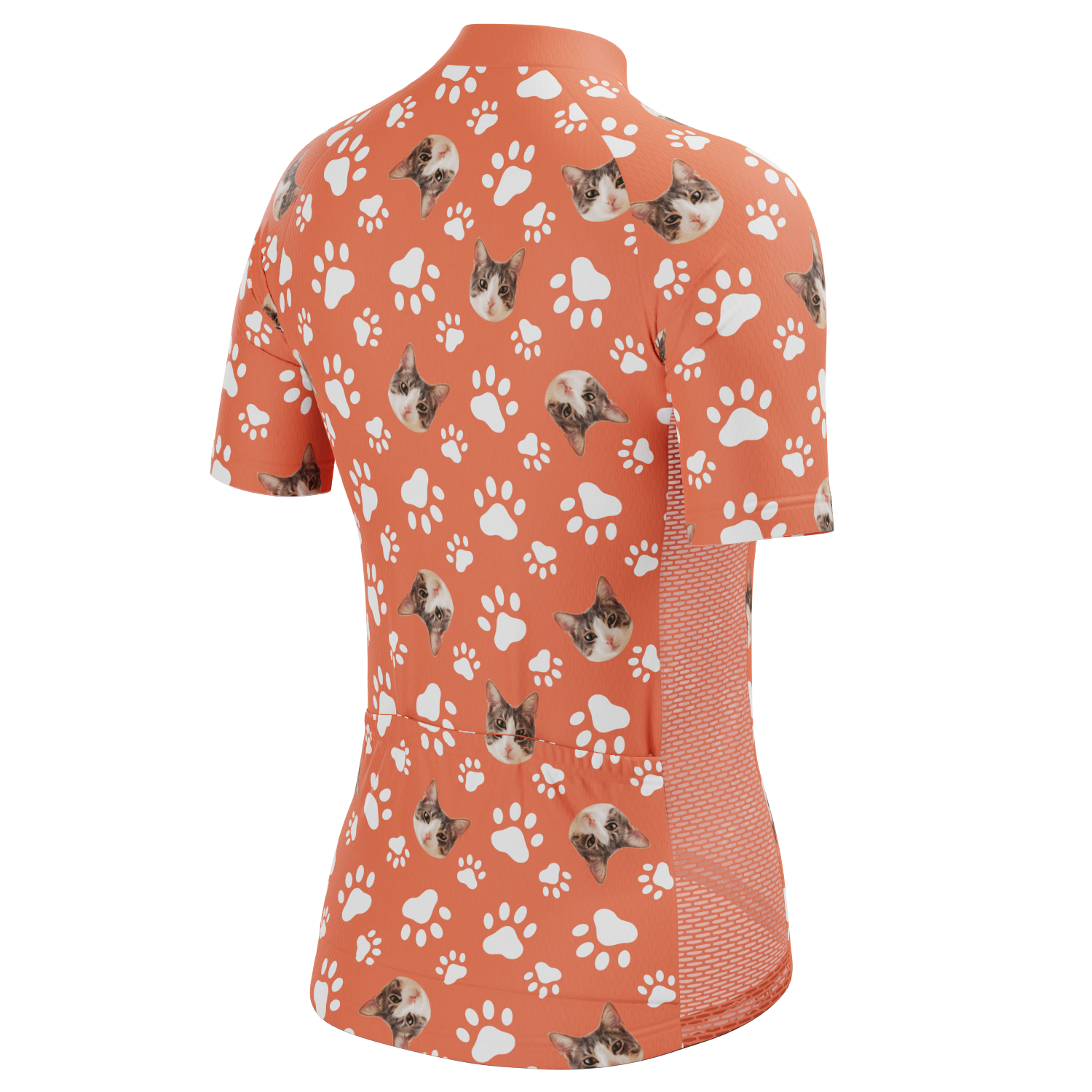 Women's Custom Pet Paws Design Personalized Short Sleeve Cycling Jersey
