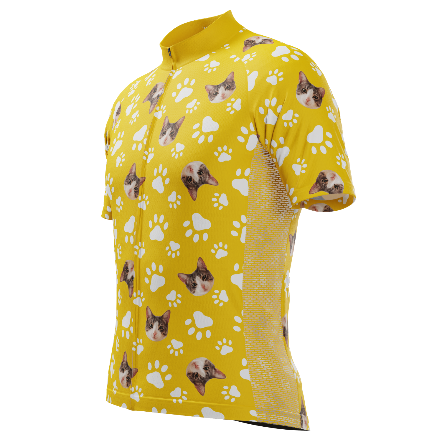 Men's Custom Pet Paws Design Short Sleeve Cycling Jersey