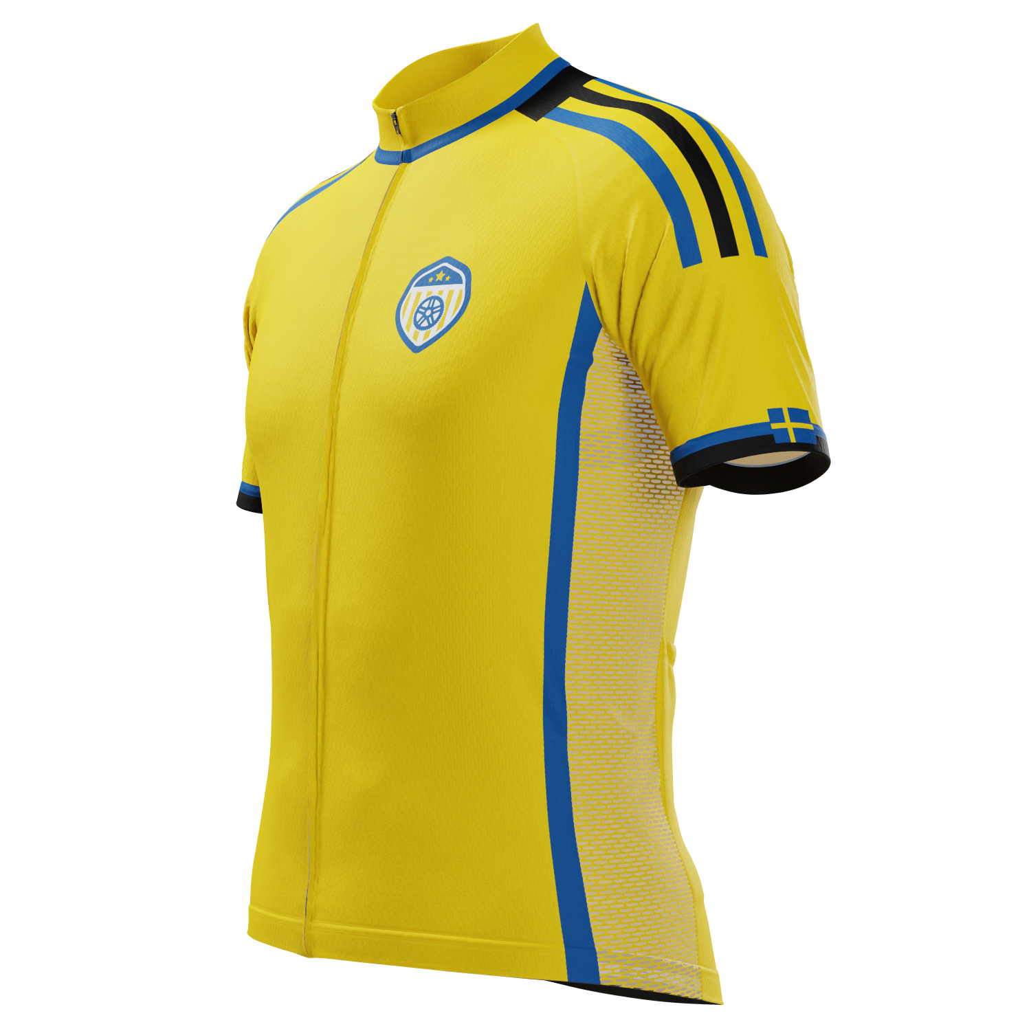 Men's Sweden Soccer Short Sleeve Cycling Jersey