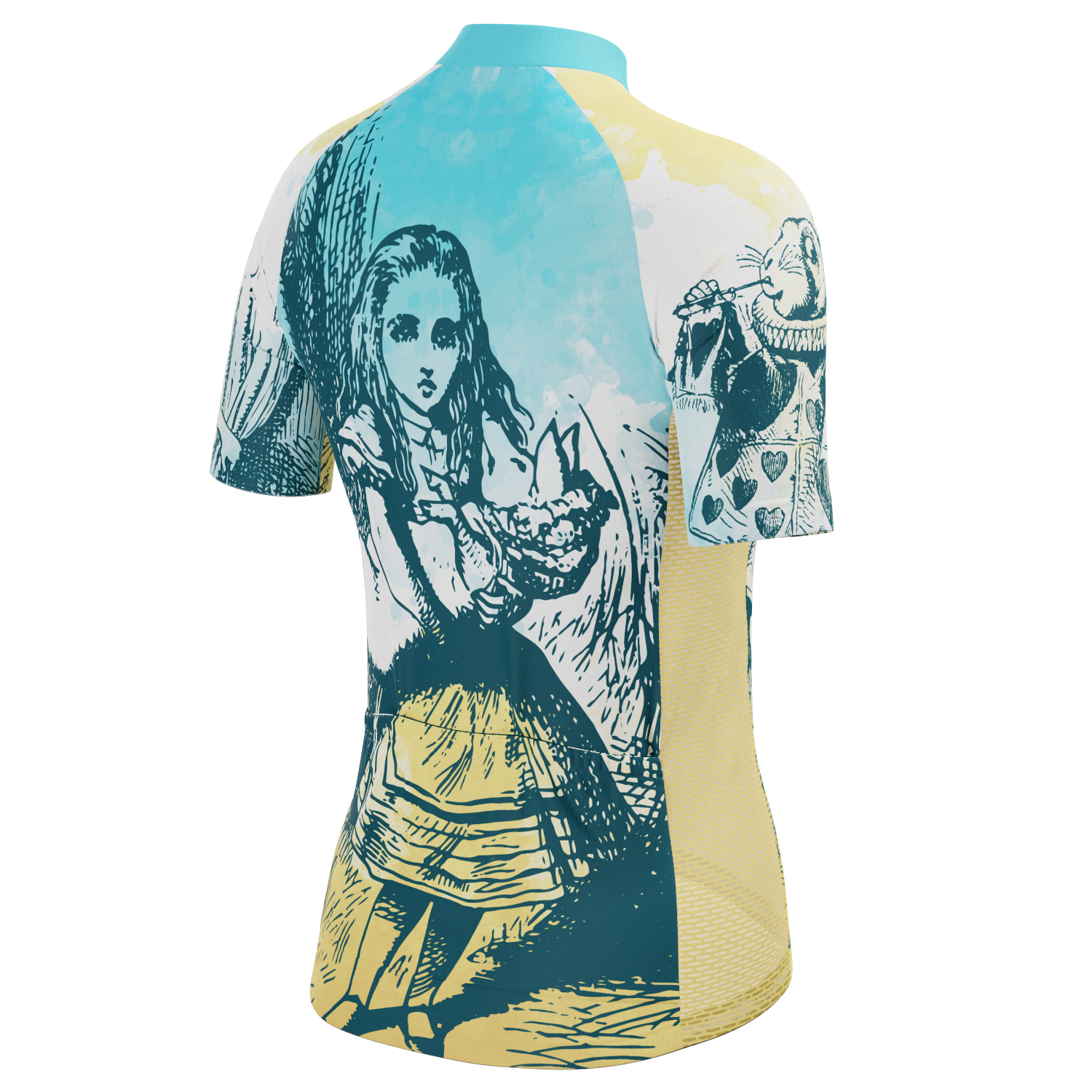 Women's Alice In Wonderland Short Sleeve Cycling Jersey