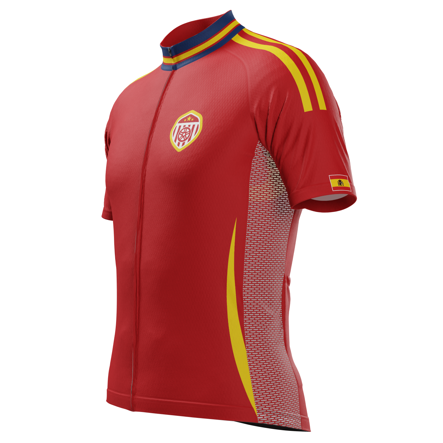 Men's Spain Soccer Short Sleeve Cycling Jersey