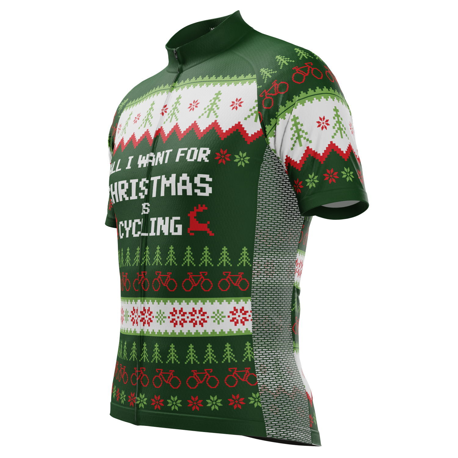 Men's All I Want For Christmas Short Sleeve Cycling Jersey