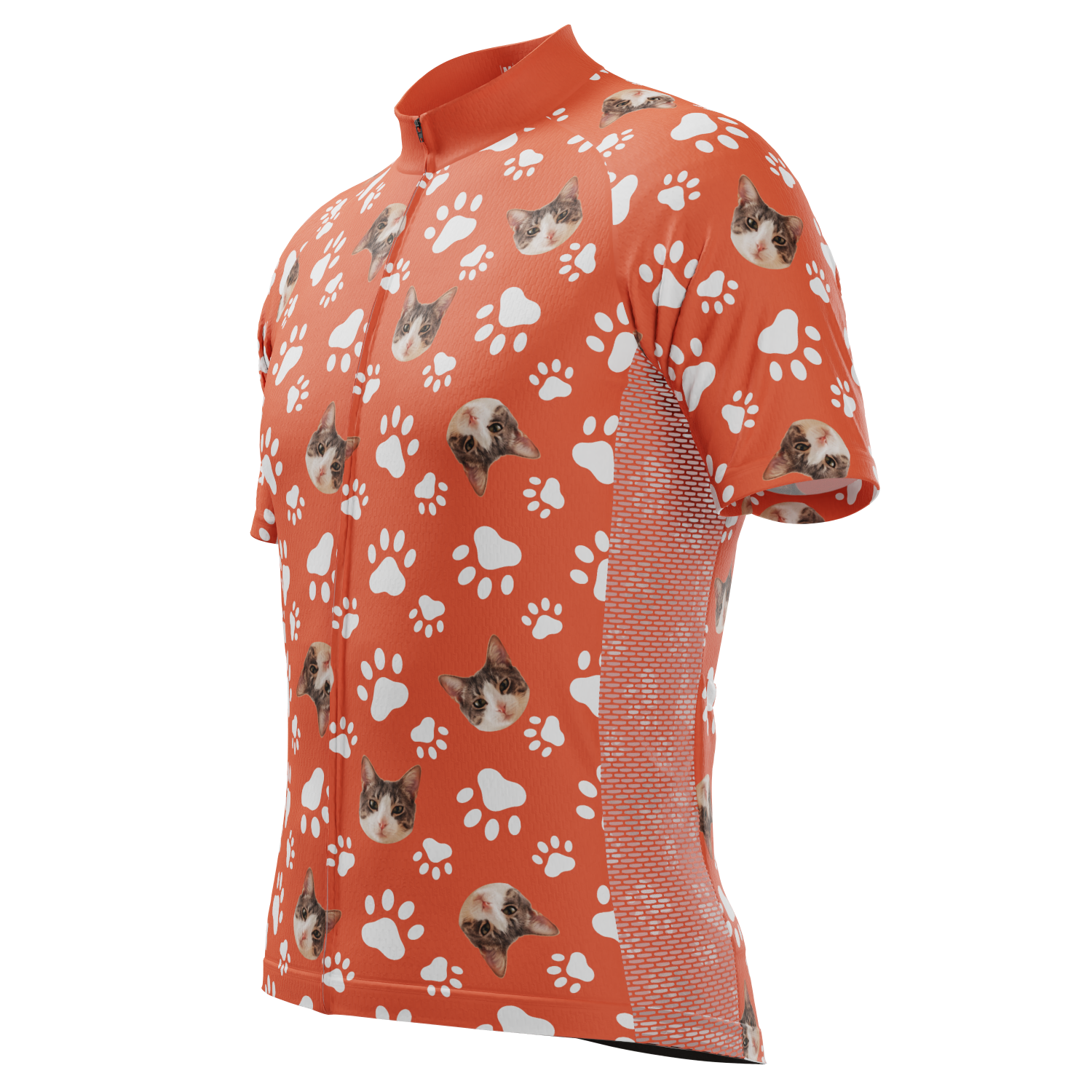 Men's Custom Pet Paws Design Short Sleeve Cycling Jersey