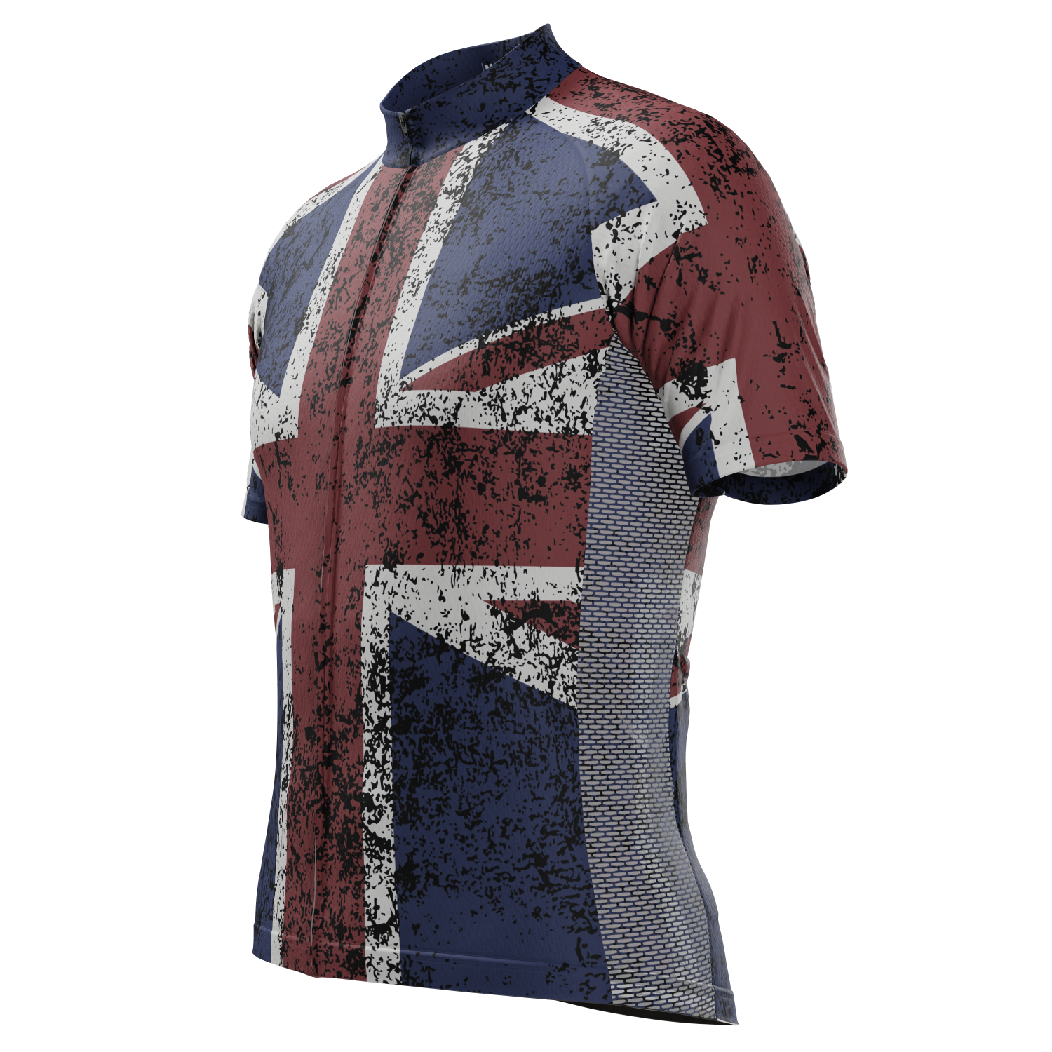 Men's UK Distressed Union Jack Short Sleeve Cycling Jersey