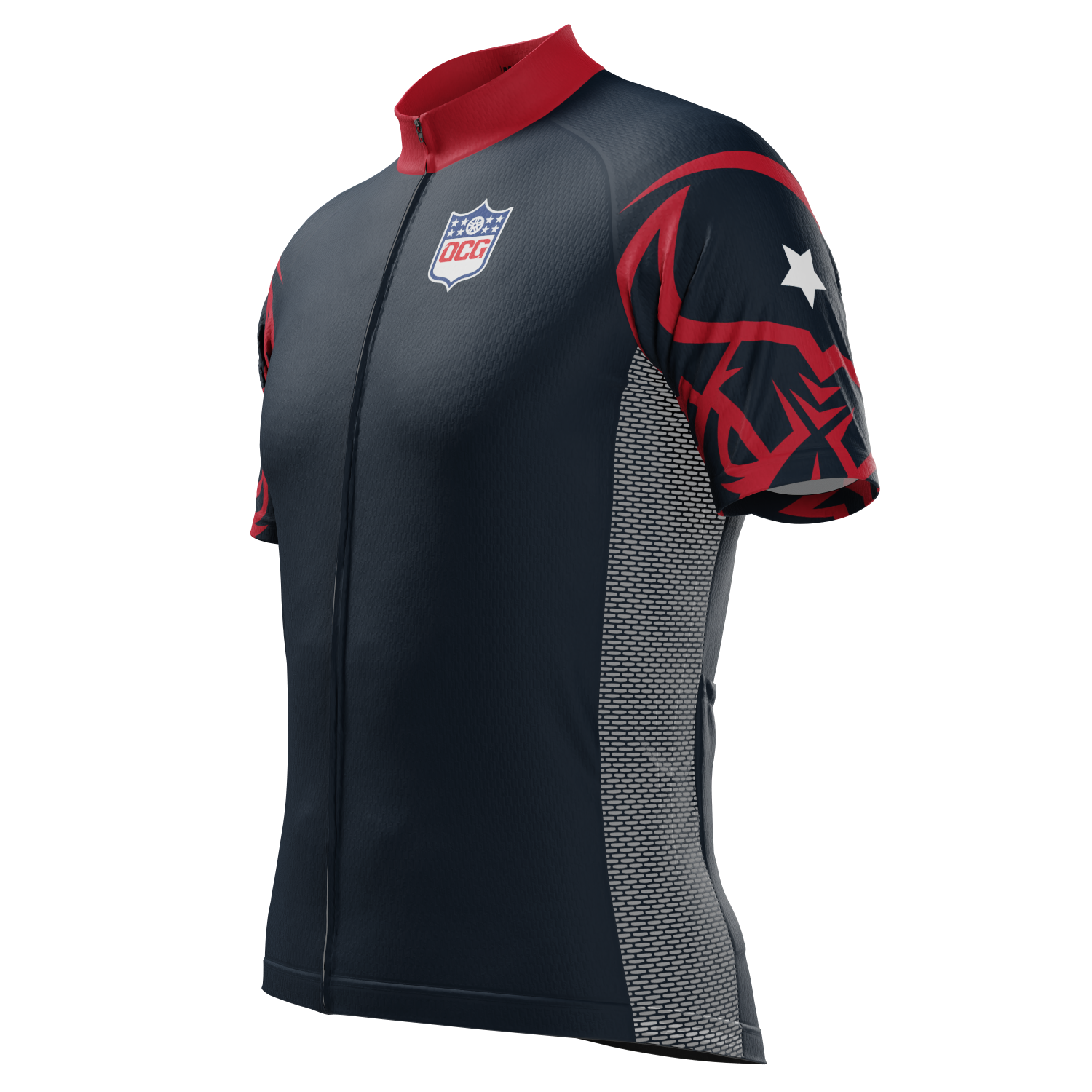 Men's Houston Football Short Sleeve Cycling Jersey