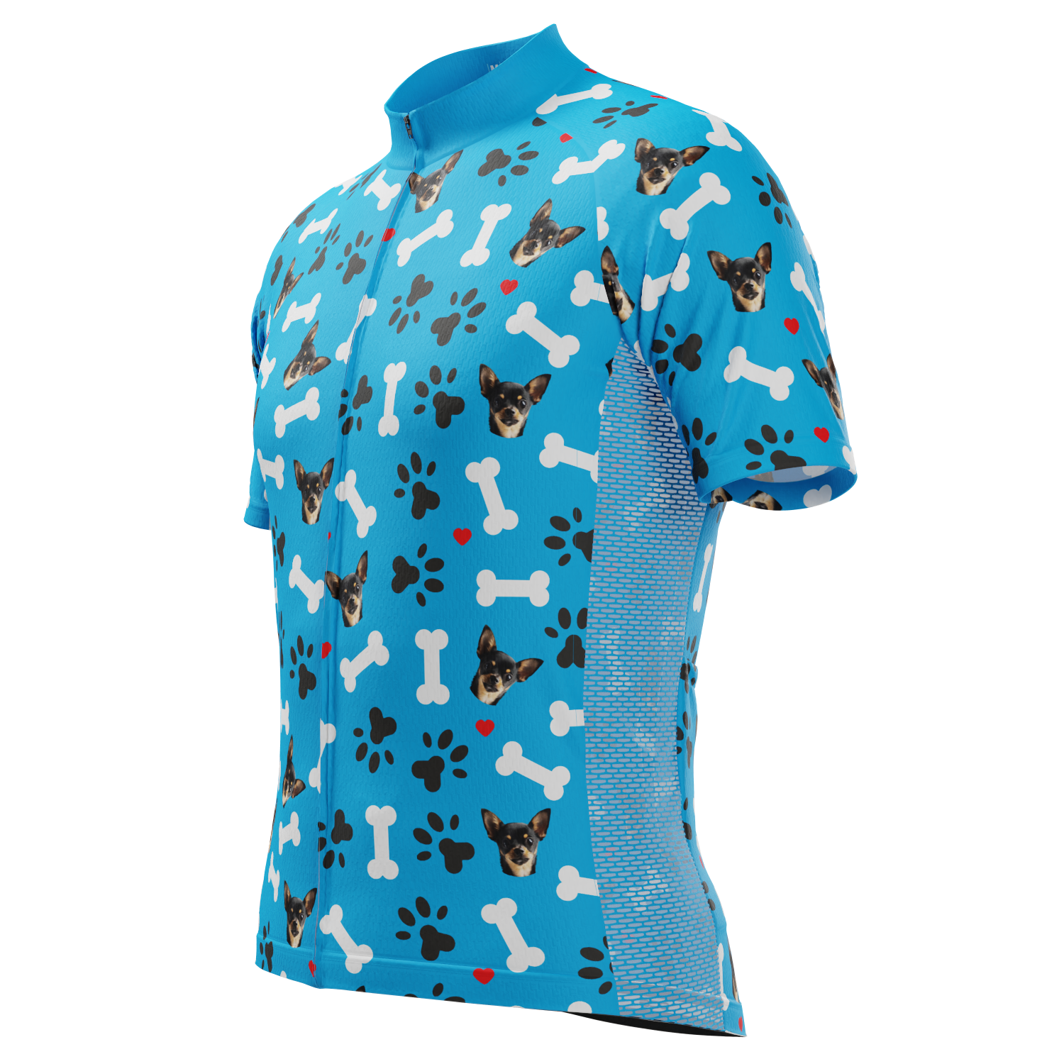 Men's Custom Pet Bones Design Short Sleeve Cycling Jersey
