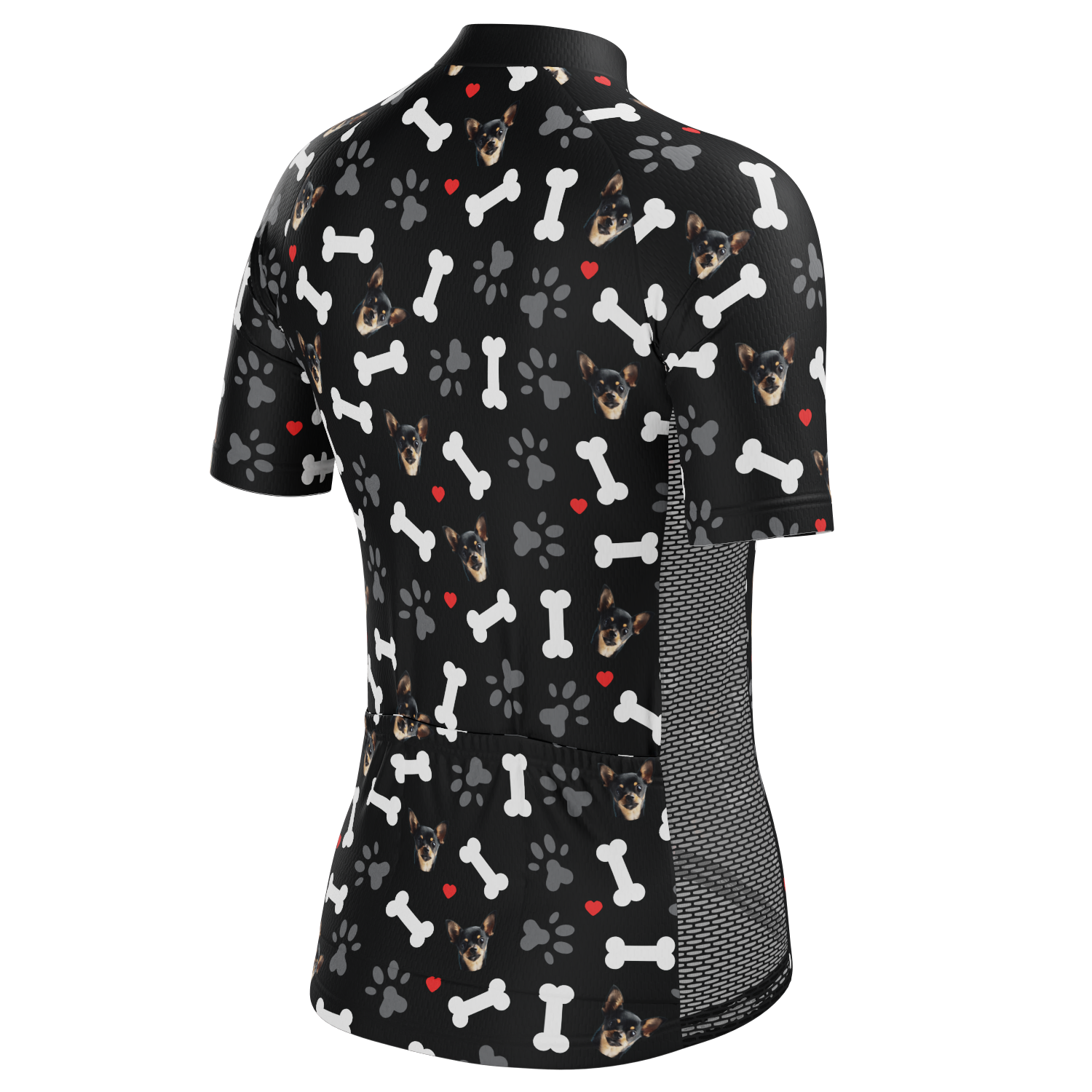 Women's Custom Pet Bones Design Personalized Short Sleeve Cycling Jersey