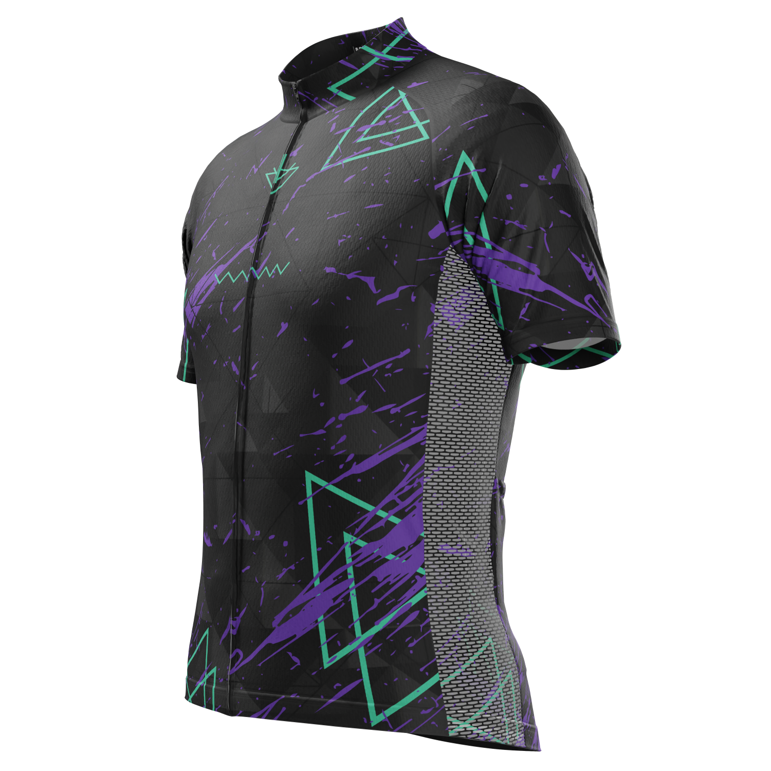 Men's Dark Geometry Short Sleeve Cycling Jersey