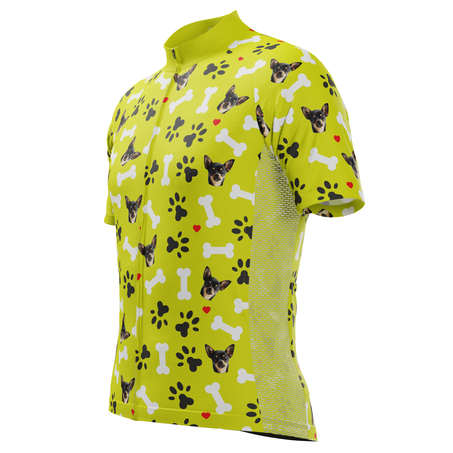 Men's Custom Pet Bones Design Personalized Short-Sleeve Cycling Jersey
