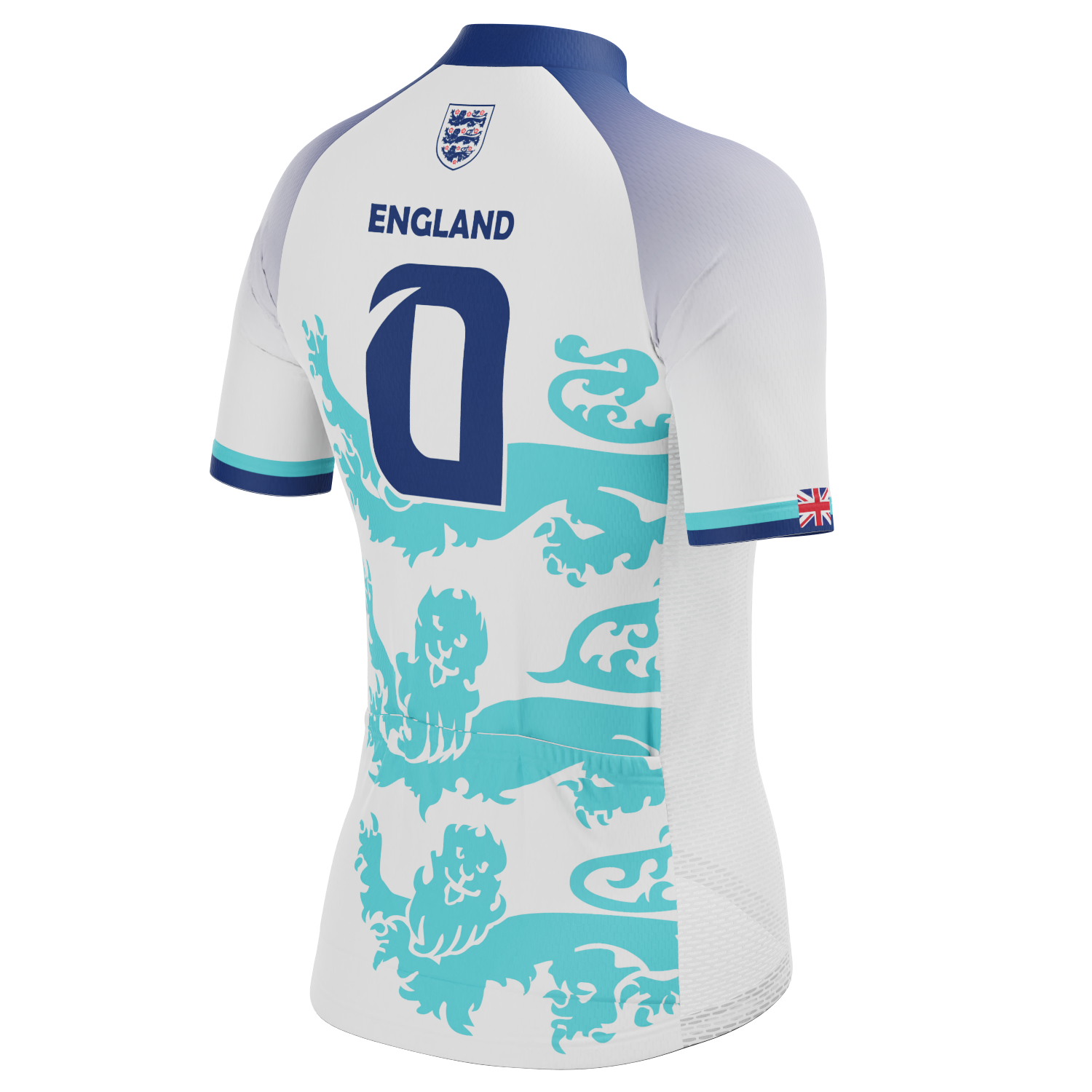 Women's England Soccer Short Sleeve Cycling Jersey