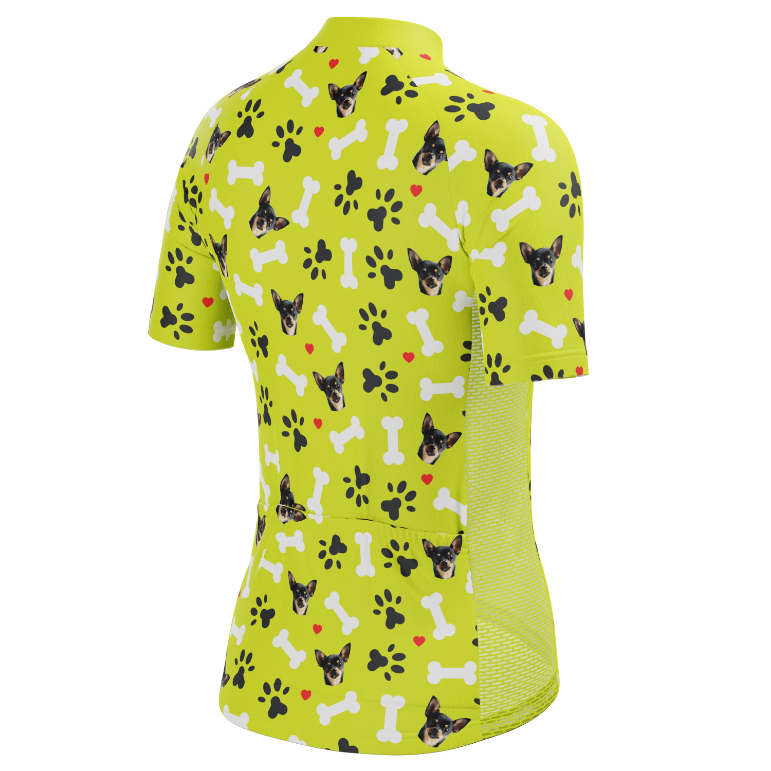 Women's Custom Pet Bones Design Personalized Short Sleeve Cycling Jersey