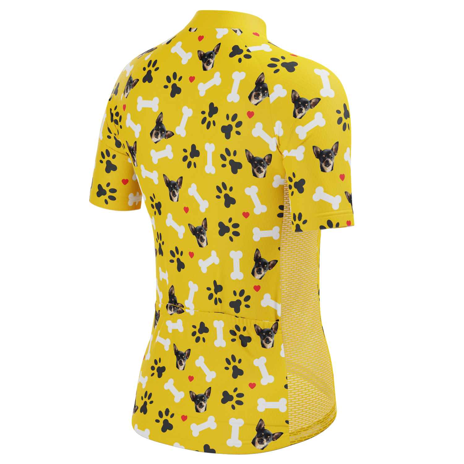 Women's Custom Pet Bones Design Personalized Short Sleeve Cycling Jersey