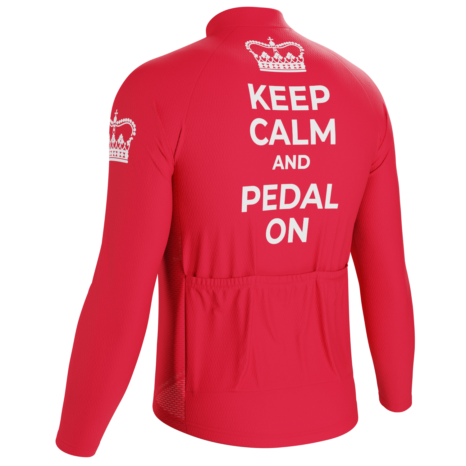 Men's Keep Calm & Pedal On Long Sleeve Cycling Jersey