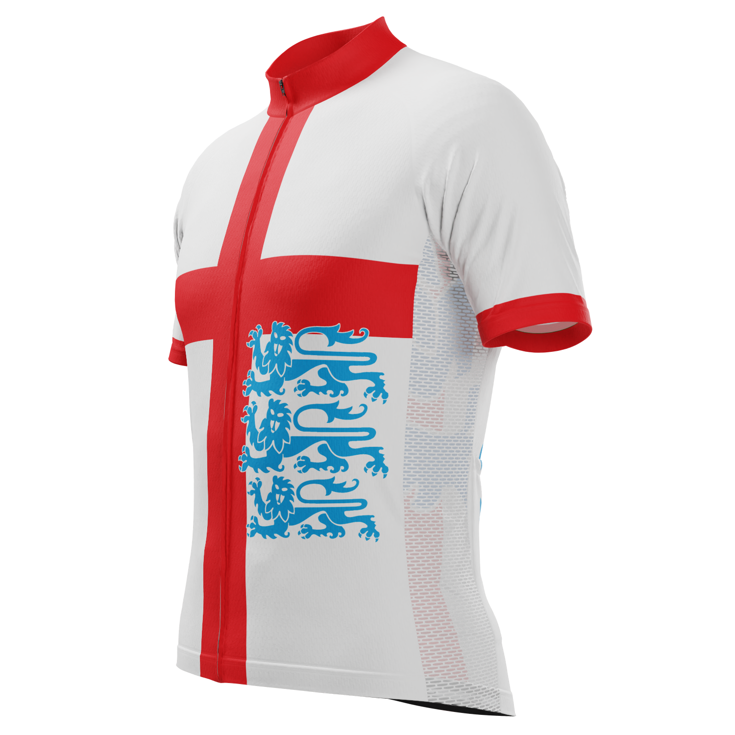Men's Three Lions England National Flag Short Sleeve Cycling Jersey