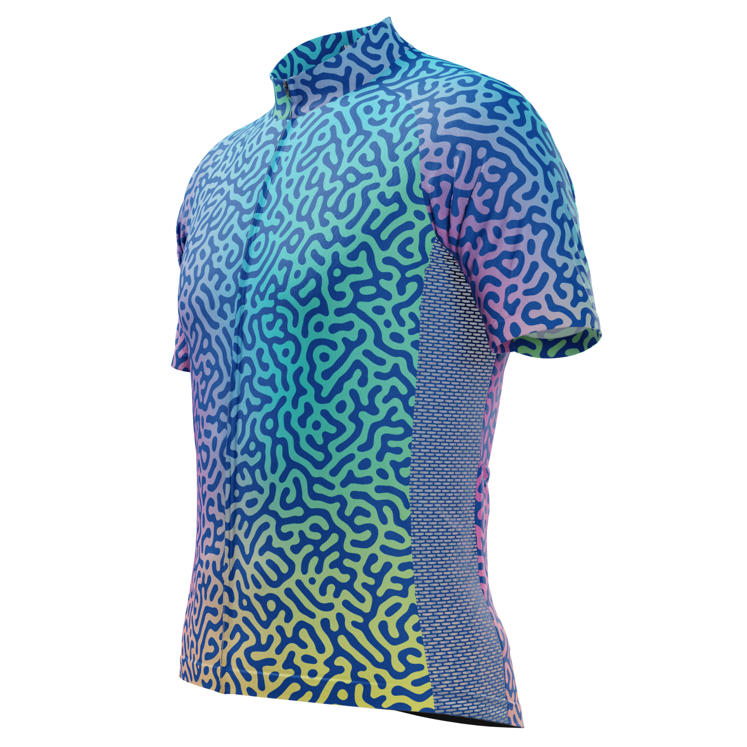 Men's Holographic Organic Lines Short Sleeve Cycling Jersey