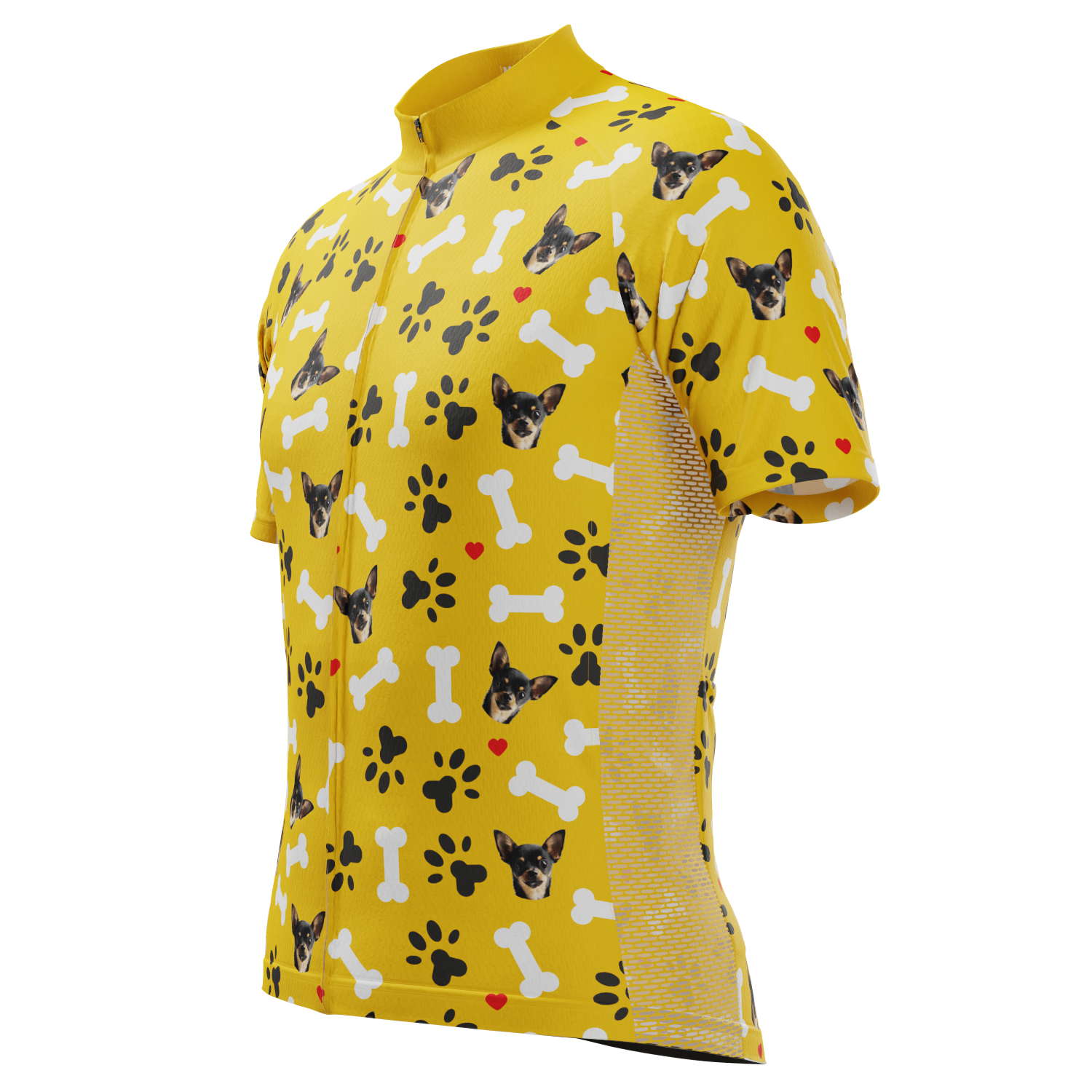 Men's Custom Pet Bones Design Personalized Short-Sleeve Cycling Jersey