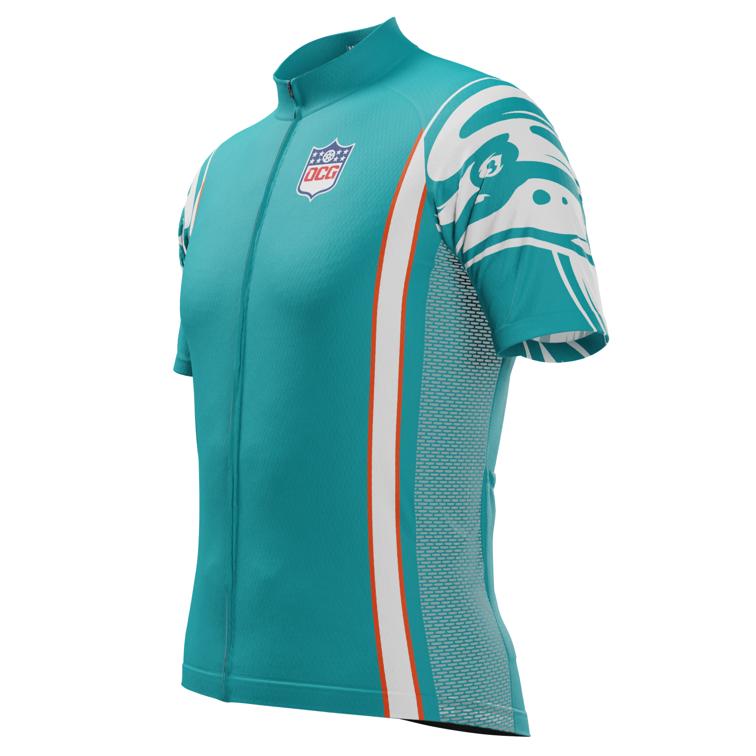 Men's Miami Football Short Sleeve Cycling Jersey