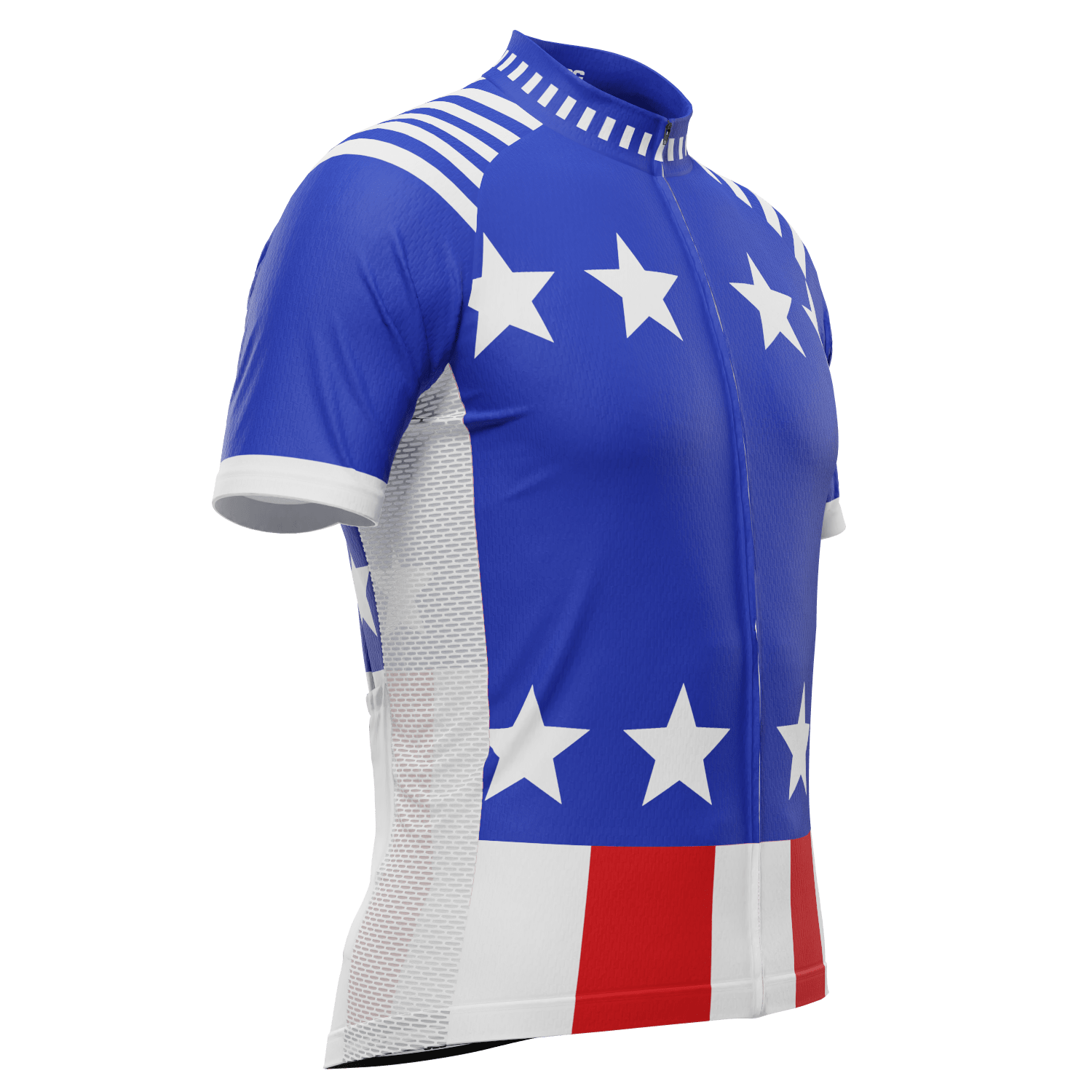 Men's Blue Americas Short Sleeve Cycling Jersey