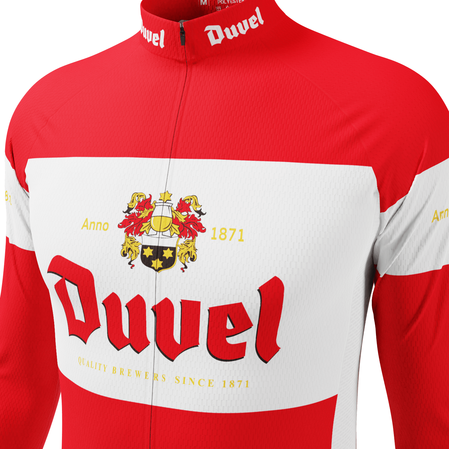 Men's Duvel Red Retro Long Sleeve Cycling Jersey