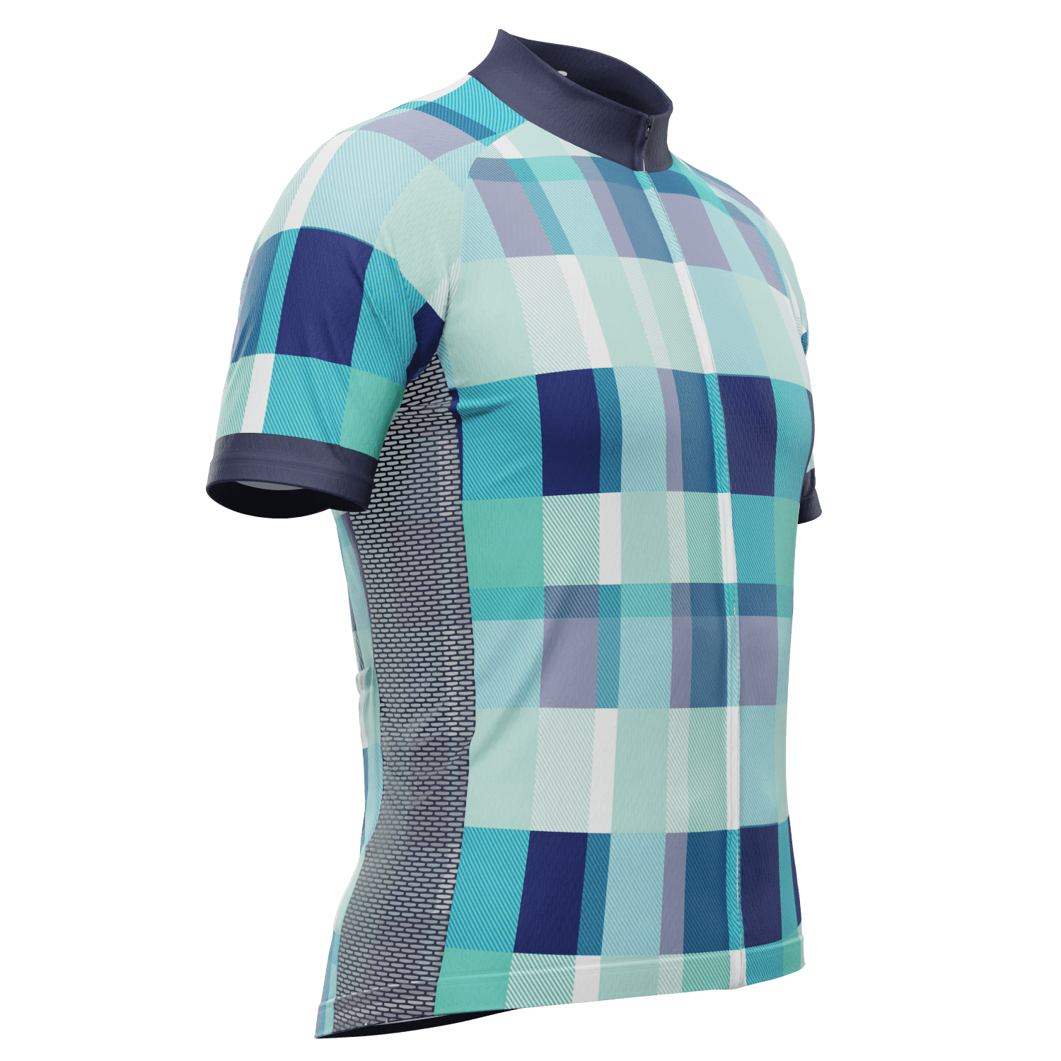 Men's Classic Tartan Short Sleeve Cycling Jersey