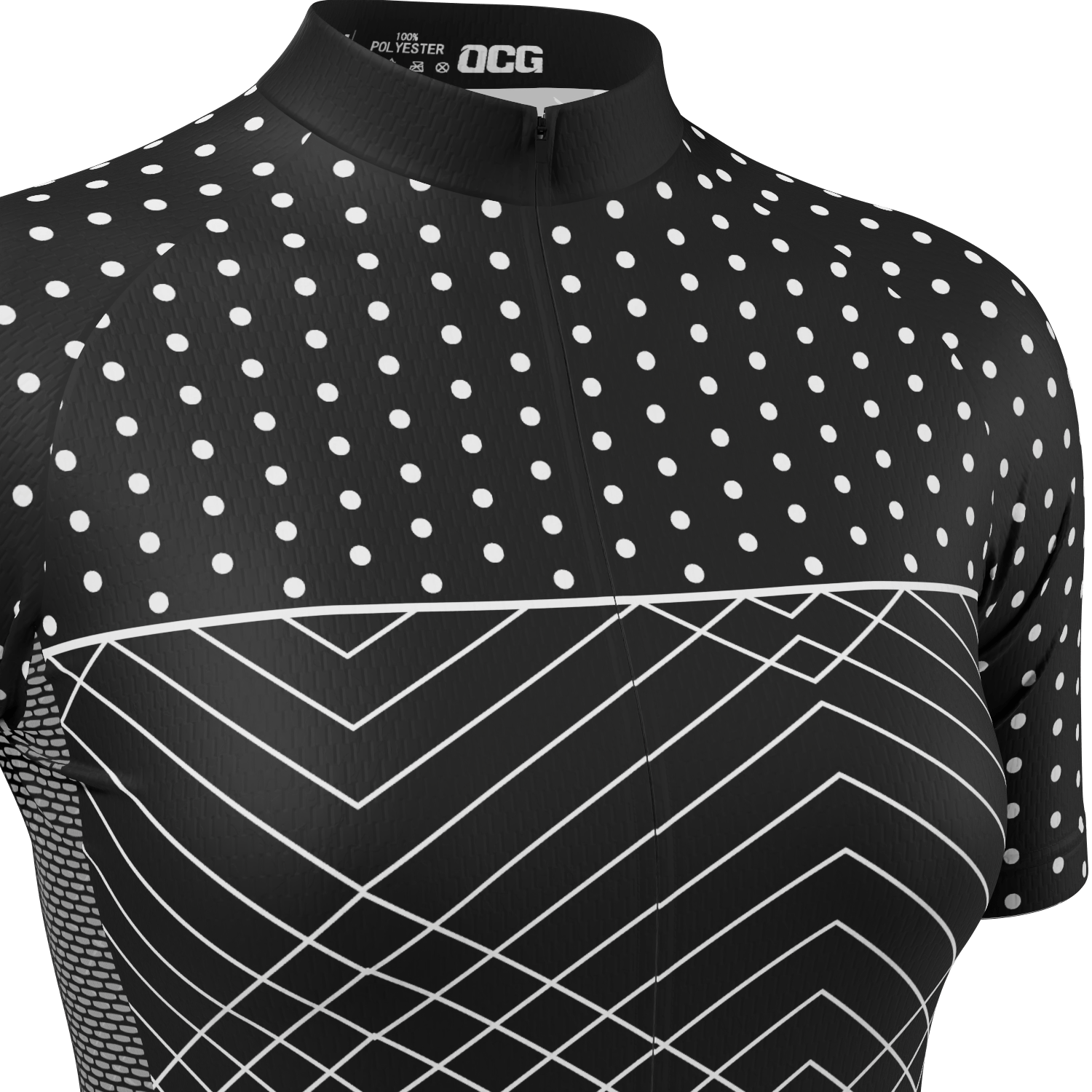 Women's Polka Dot Zigzag Cycling Jersey