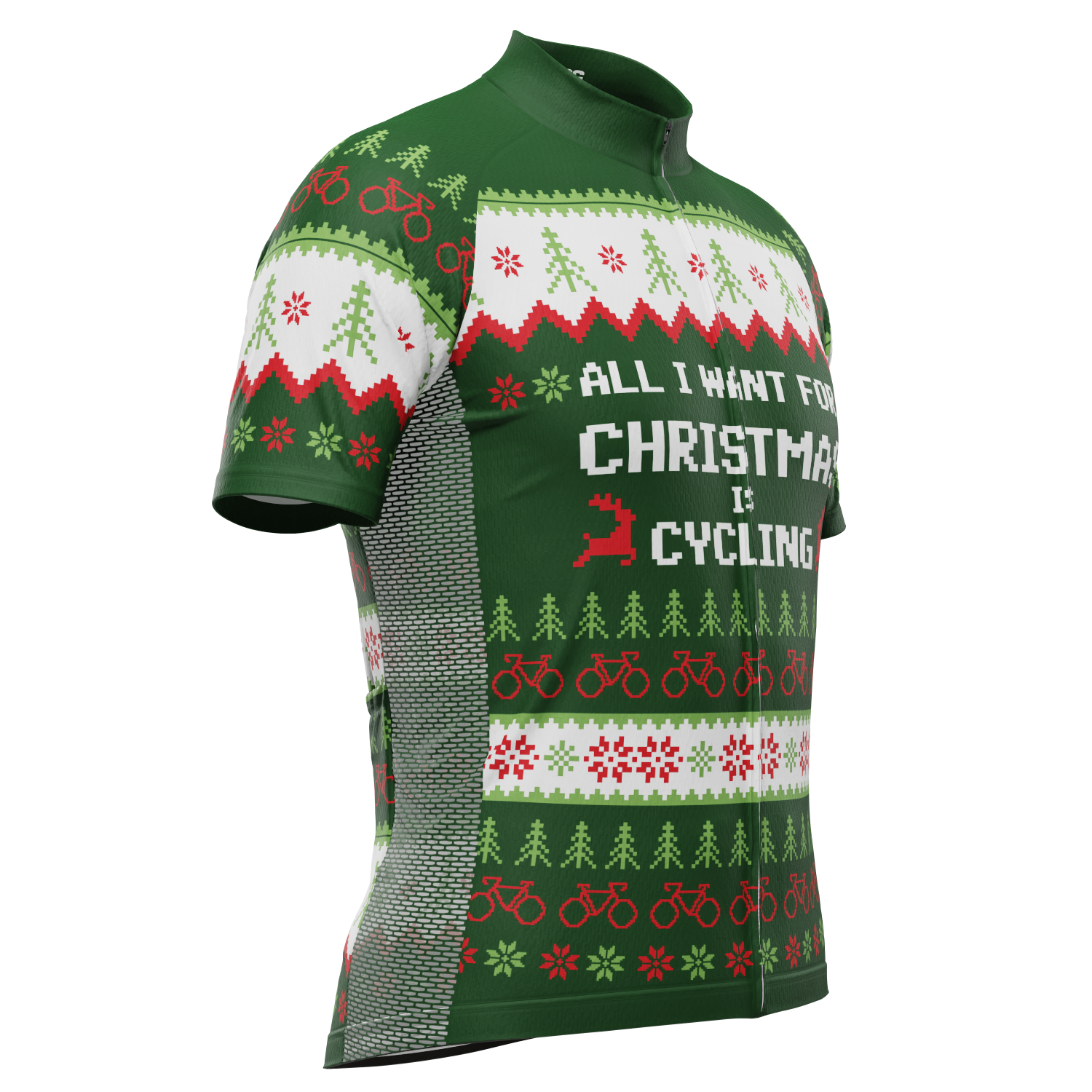 Men's All I Want For Christmas Short Sleeve Cycling Jersey